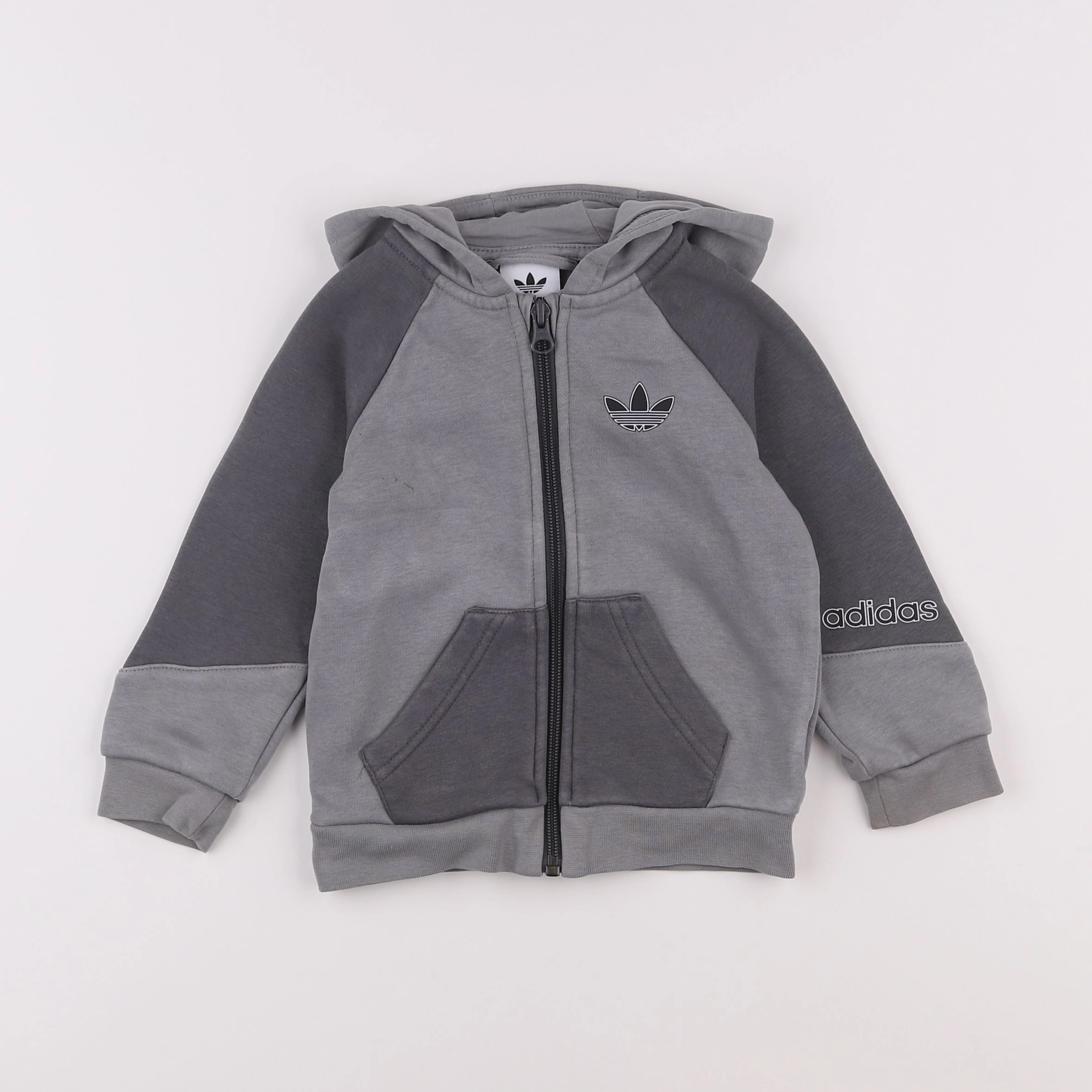 Adidas - sweat gris - 12/18 mois