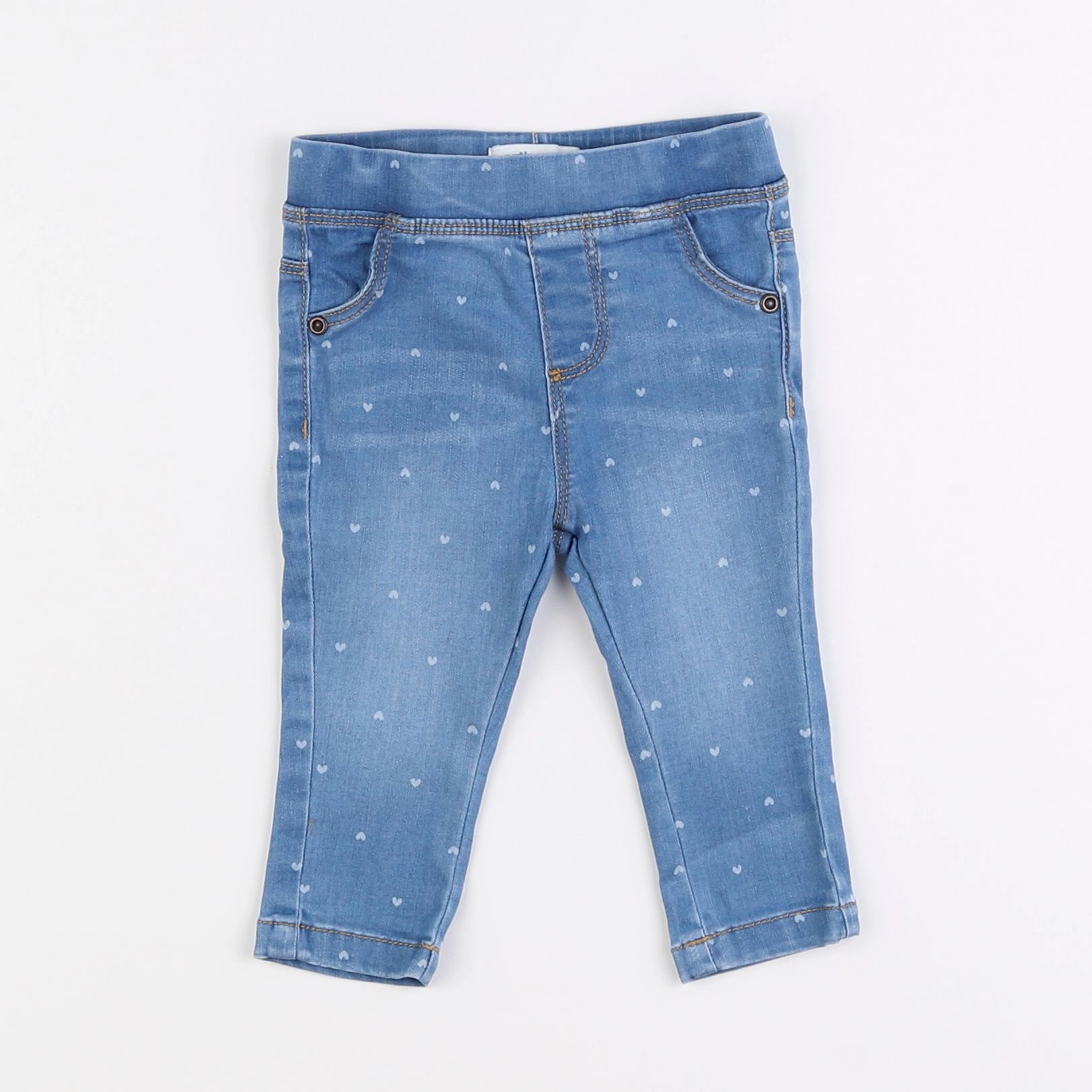 Vertbaudet - jegging bleu - 6 mois