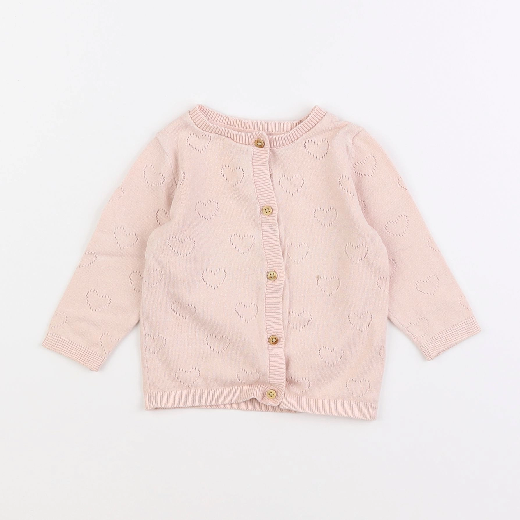 Vertbaudet - gilet rose - 9 mois