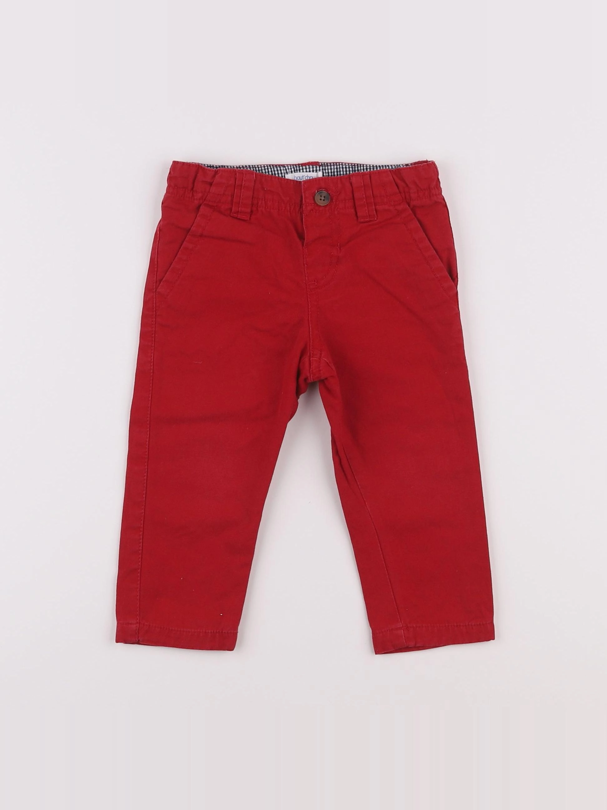 Boutchou - pantalon rouge - 9 mois