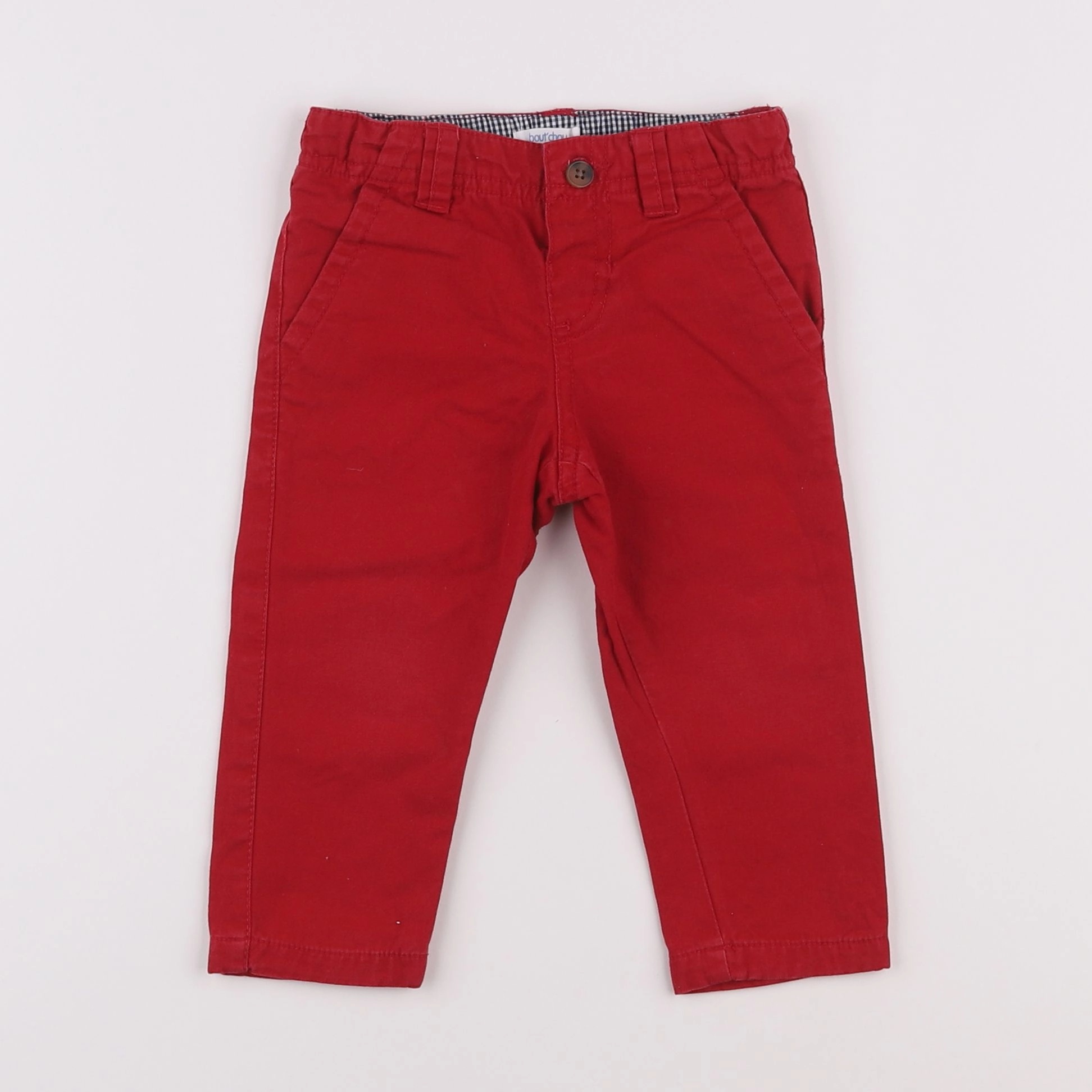 Boutchou - pantalon rouge - 9 mois