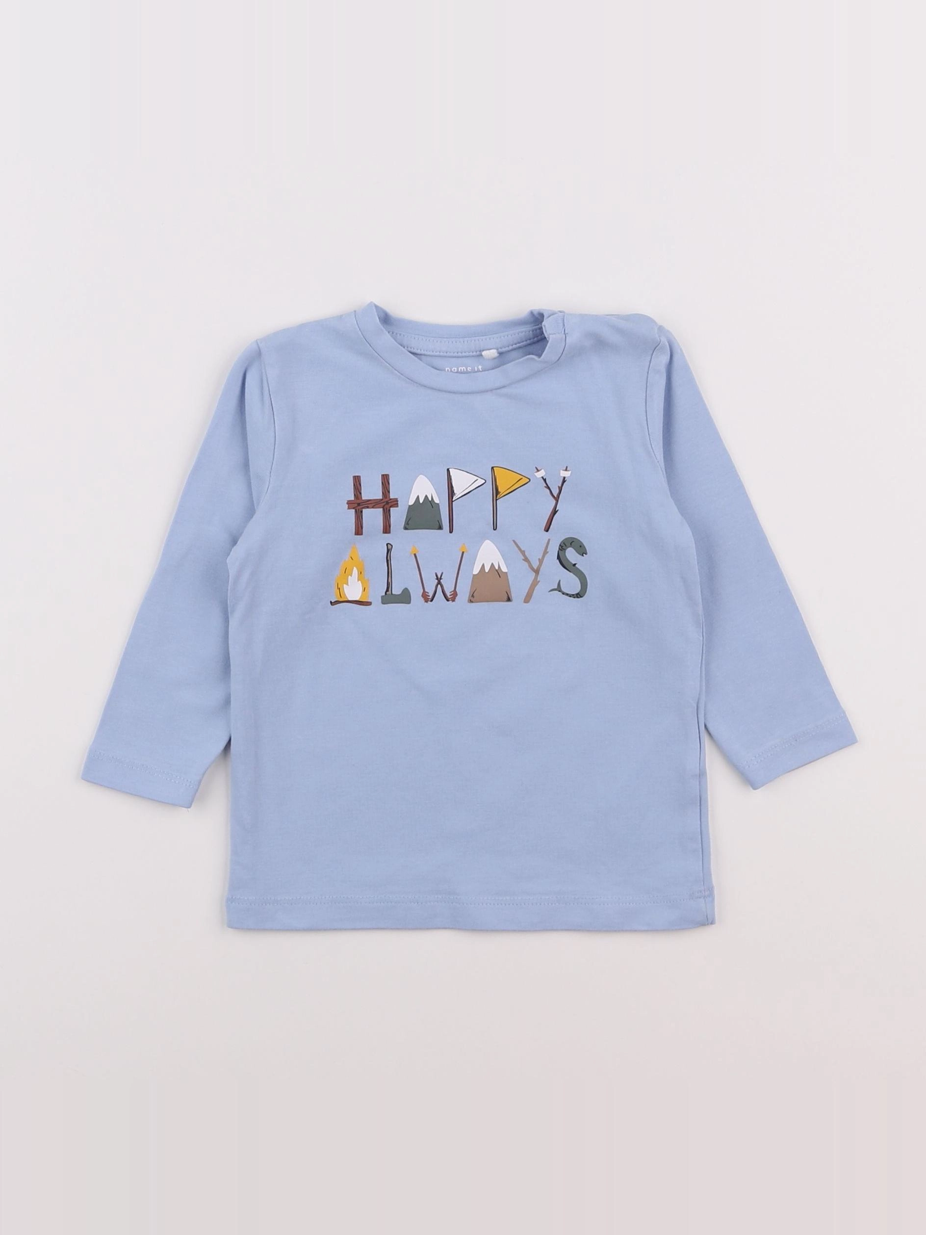 Name it - tee-shirt bleu - 6/9 mois