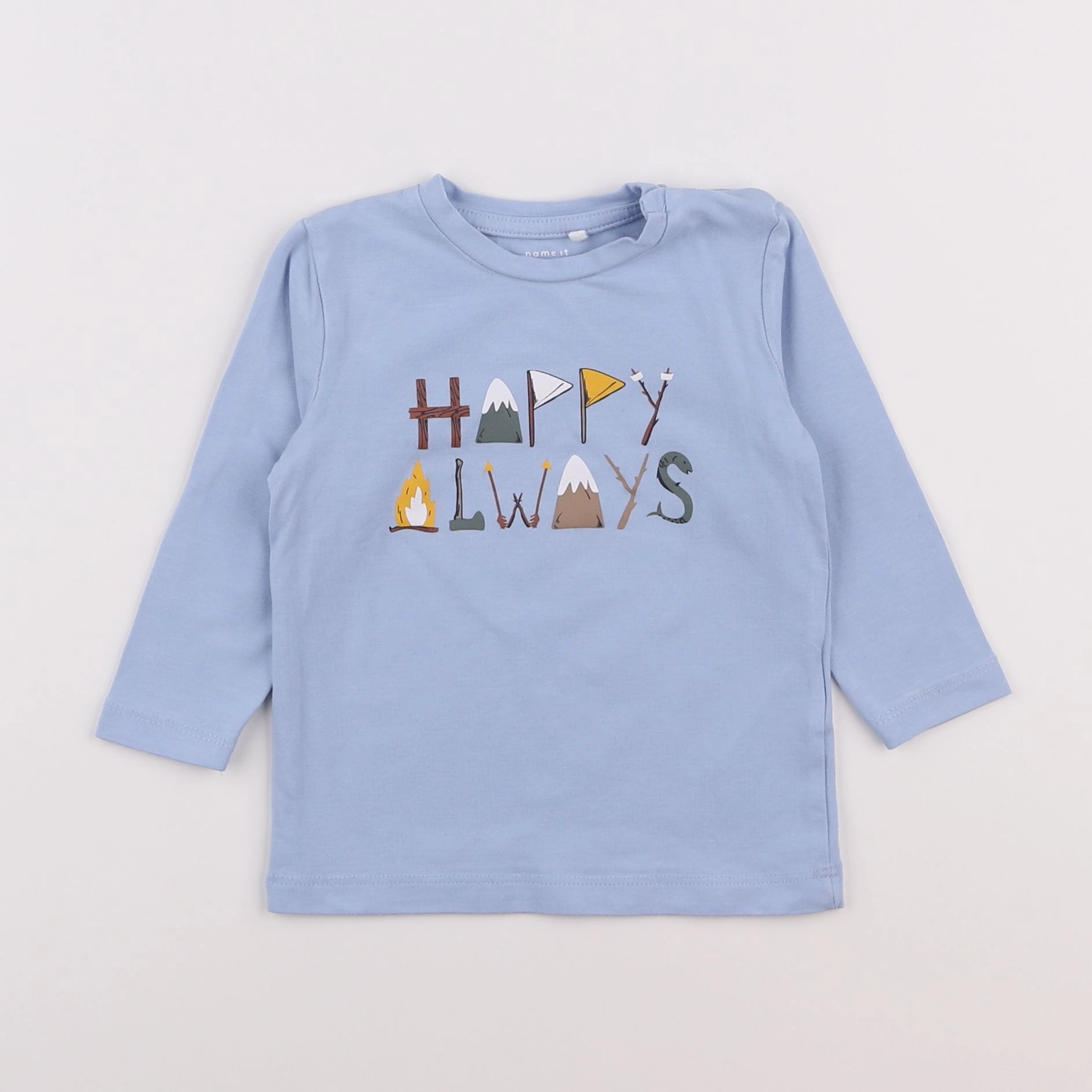 Name it - tee-shirt bleu - 6/9 mois
