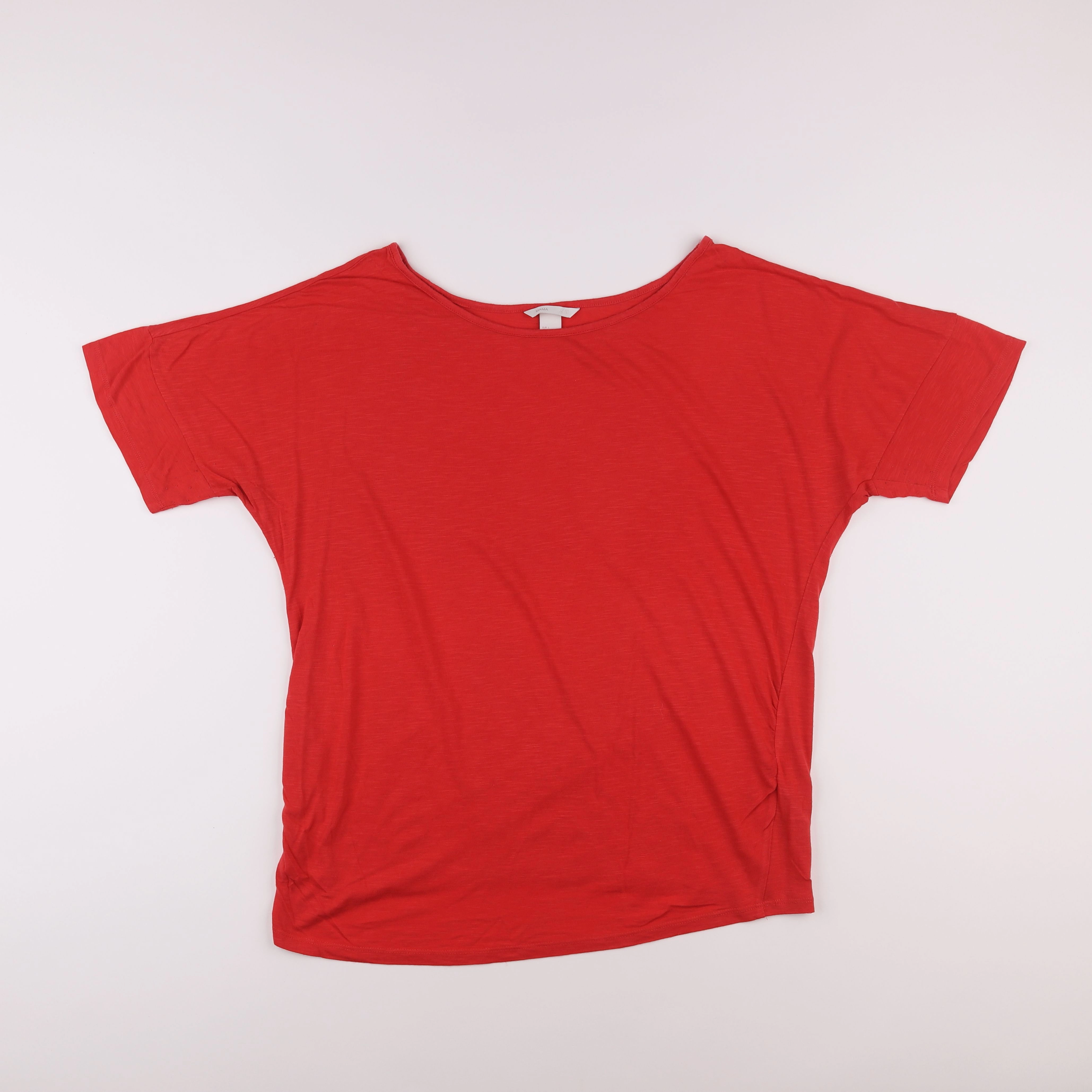 H&M - tee-shirt grossesse rouge - 38 à 40