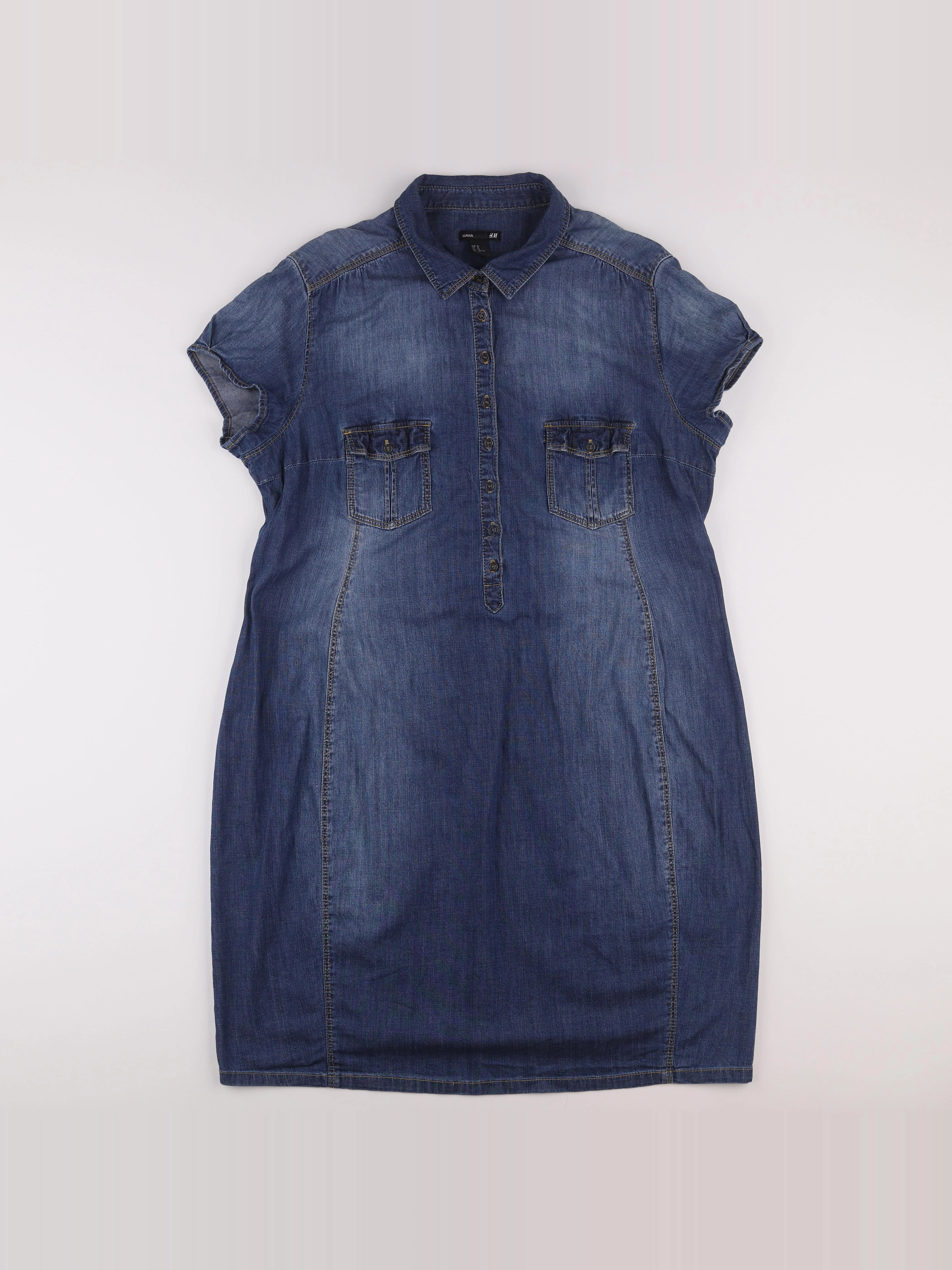 H&M - robe grossesse bleu - 42 à 44