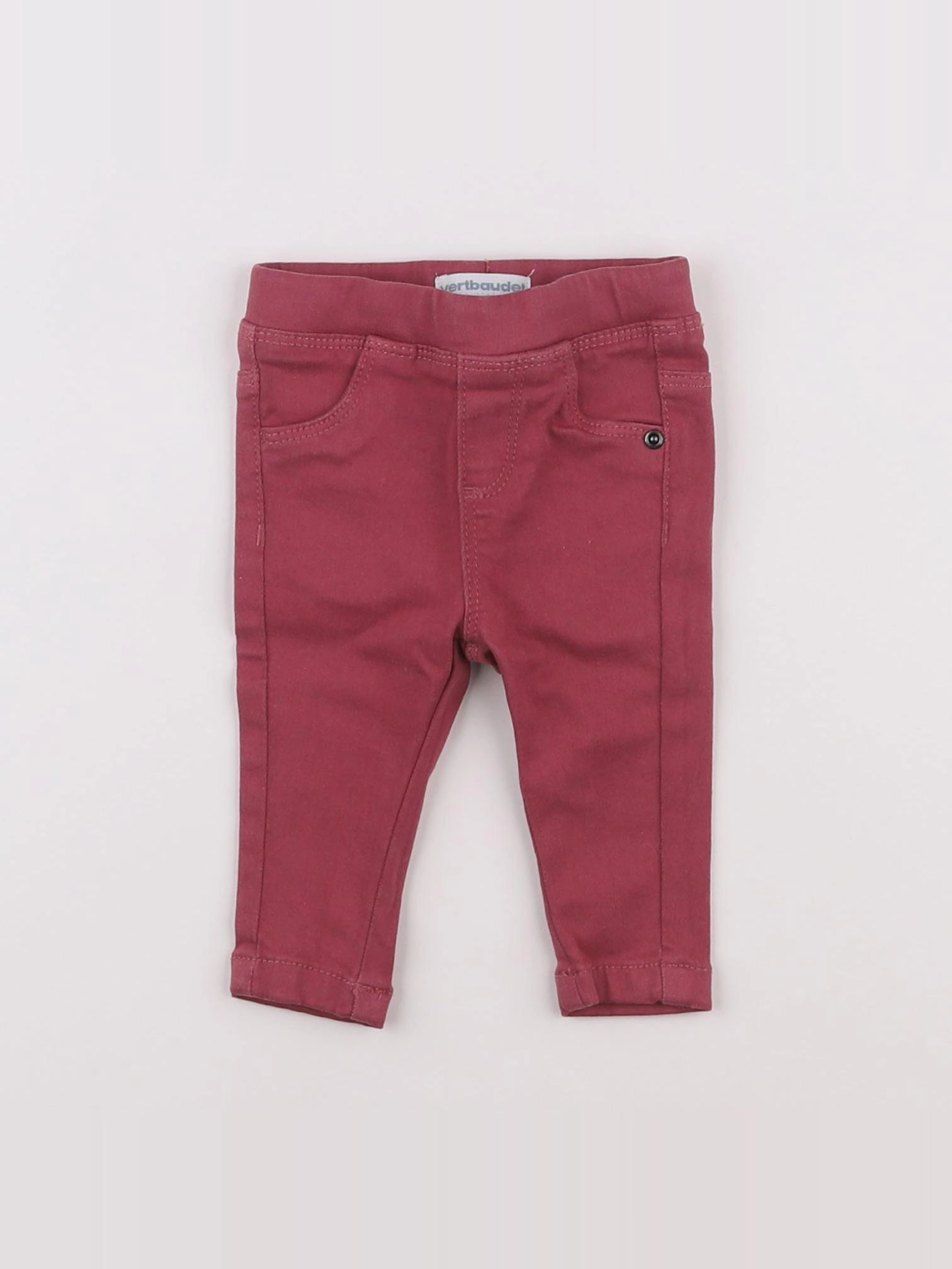 Vertbaudet - jegging rose - 3 mois