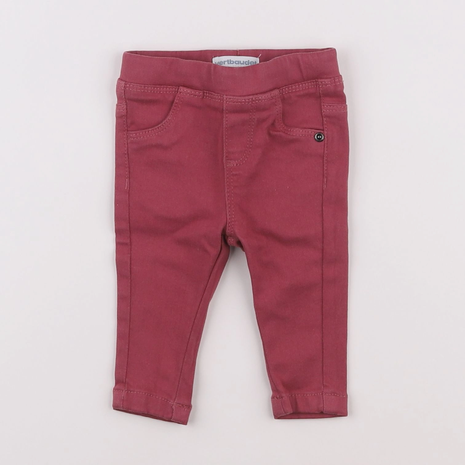 Vertbaudet - jegging rose - 3 mois