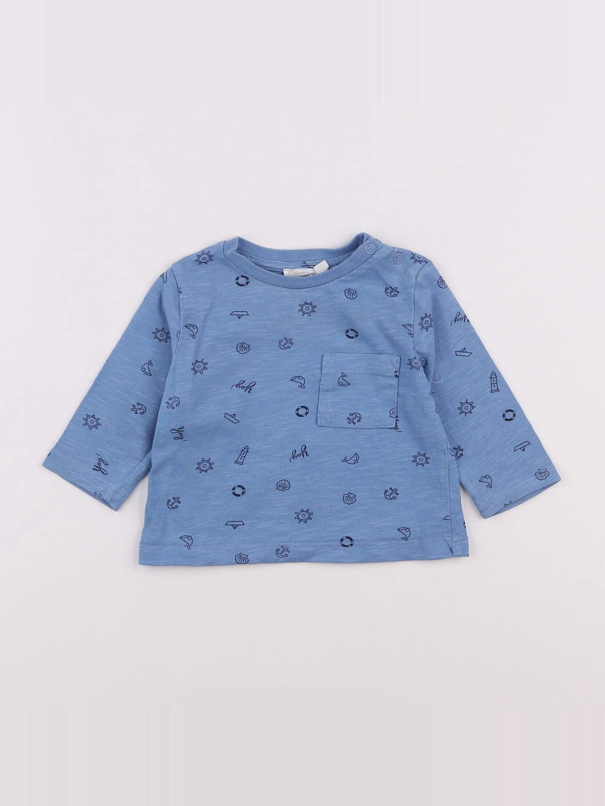 Storytelling - tee-shirt bleu - 6 mois