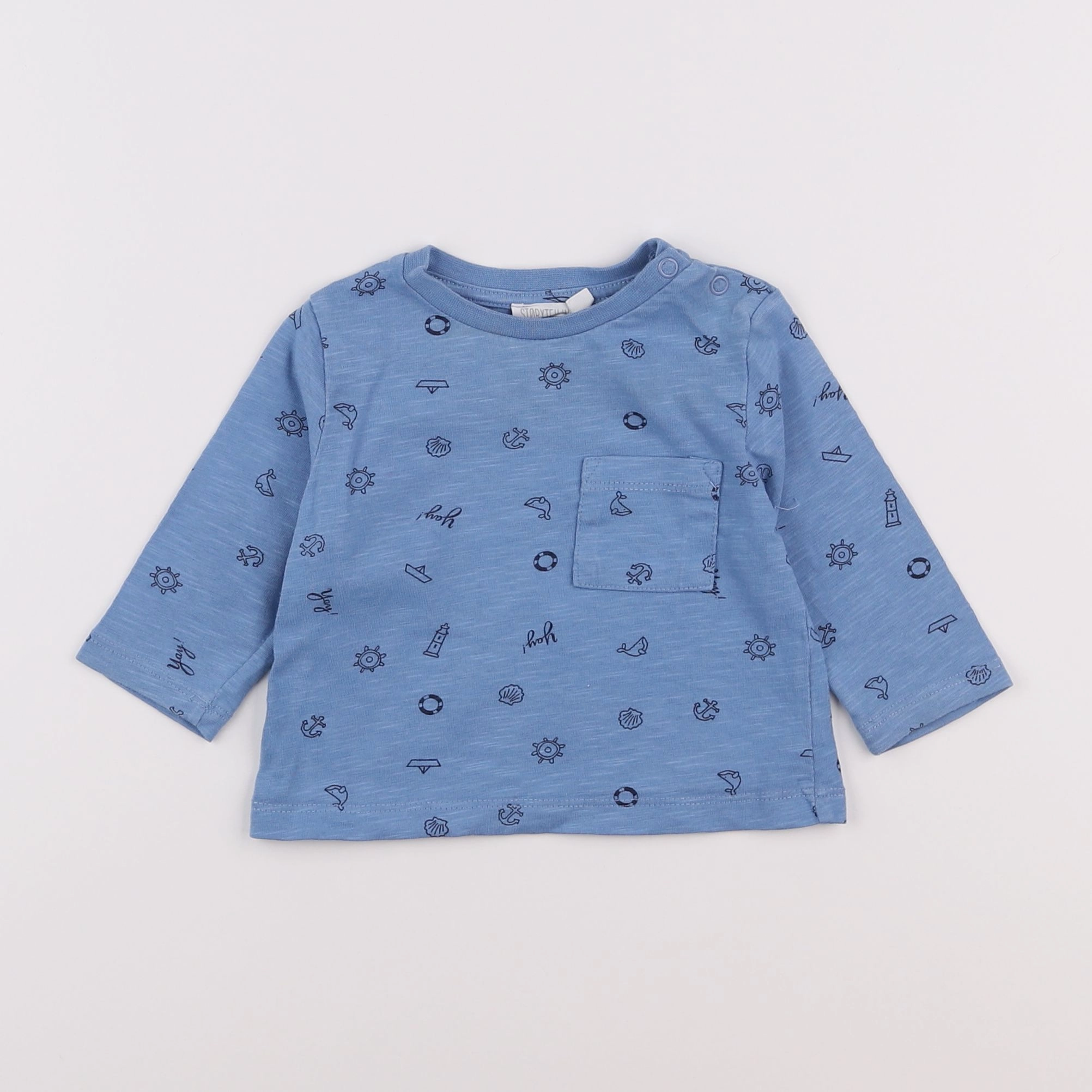 Storytelling - tee-shirt bleu - 6 mois