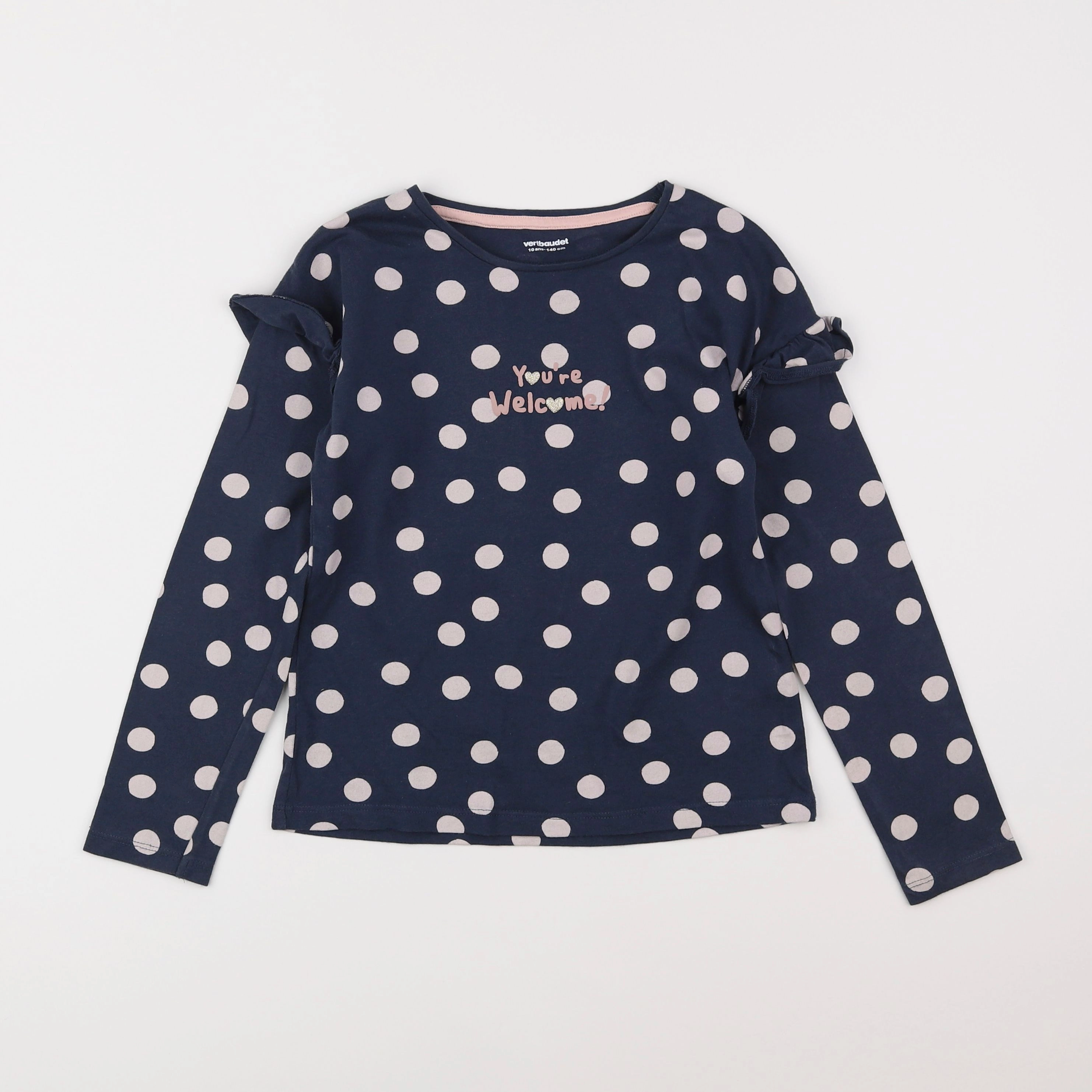 Vertbaudet - tee-shirt bleu - 10 ans