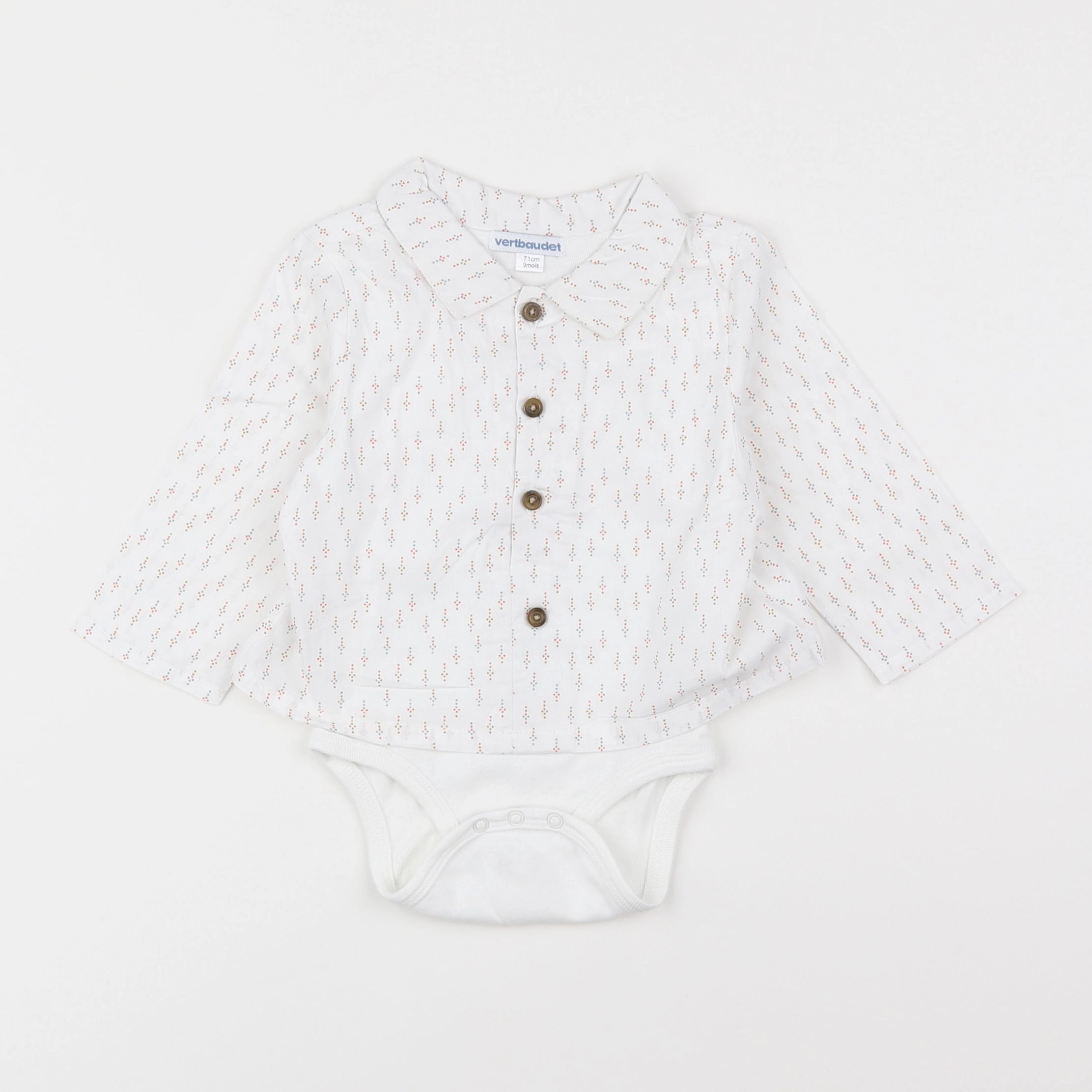 Vertbaudet - chemise blanc - 9 mois