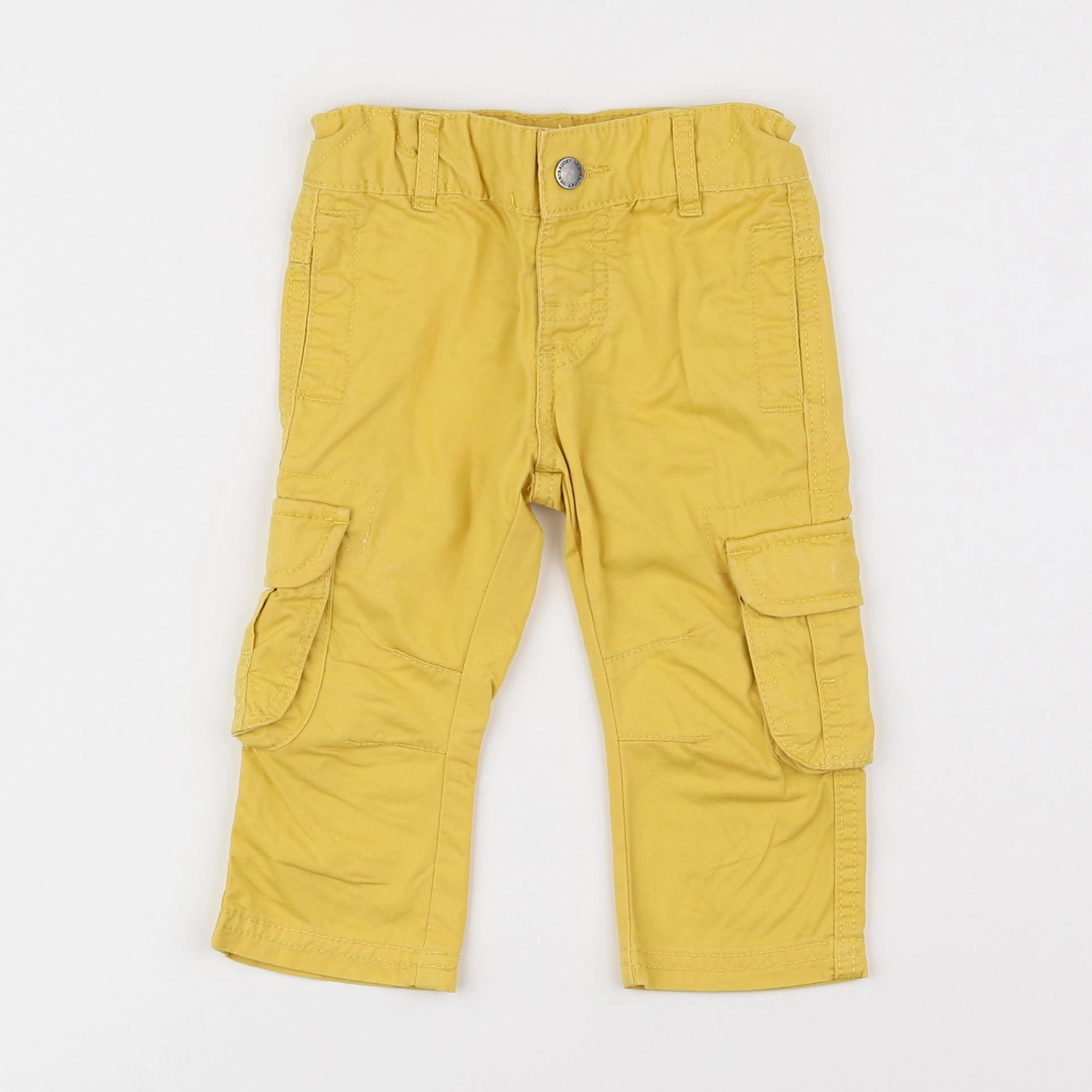 Vertbaudet - pantalon jaune - 12 mois