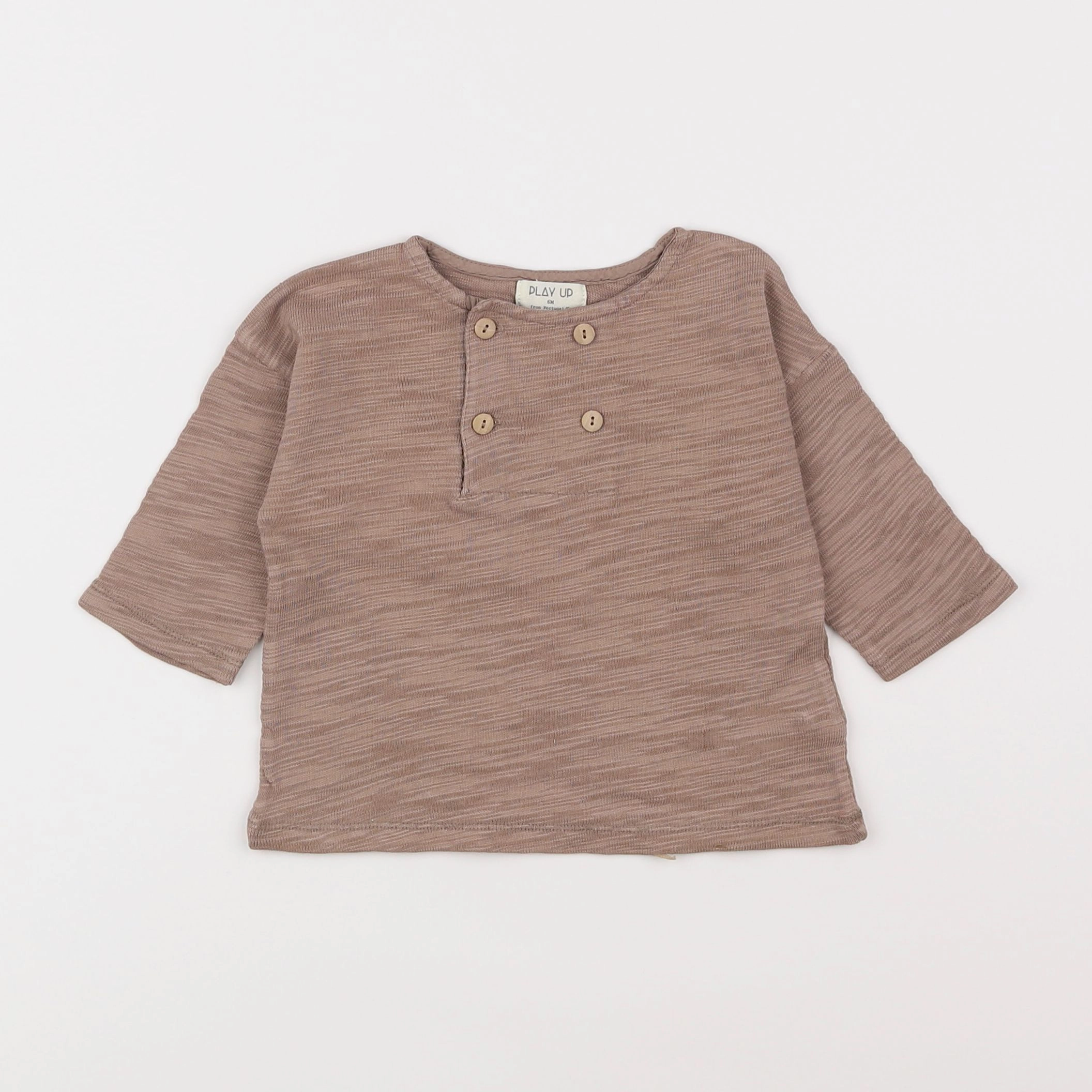 Play Up - tee-shirt marron - 6 mois