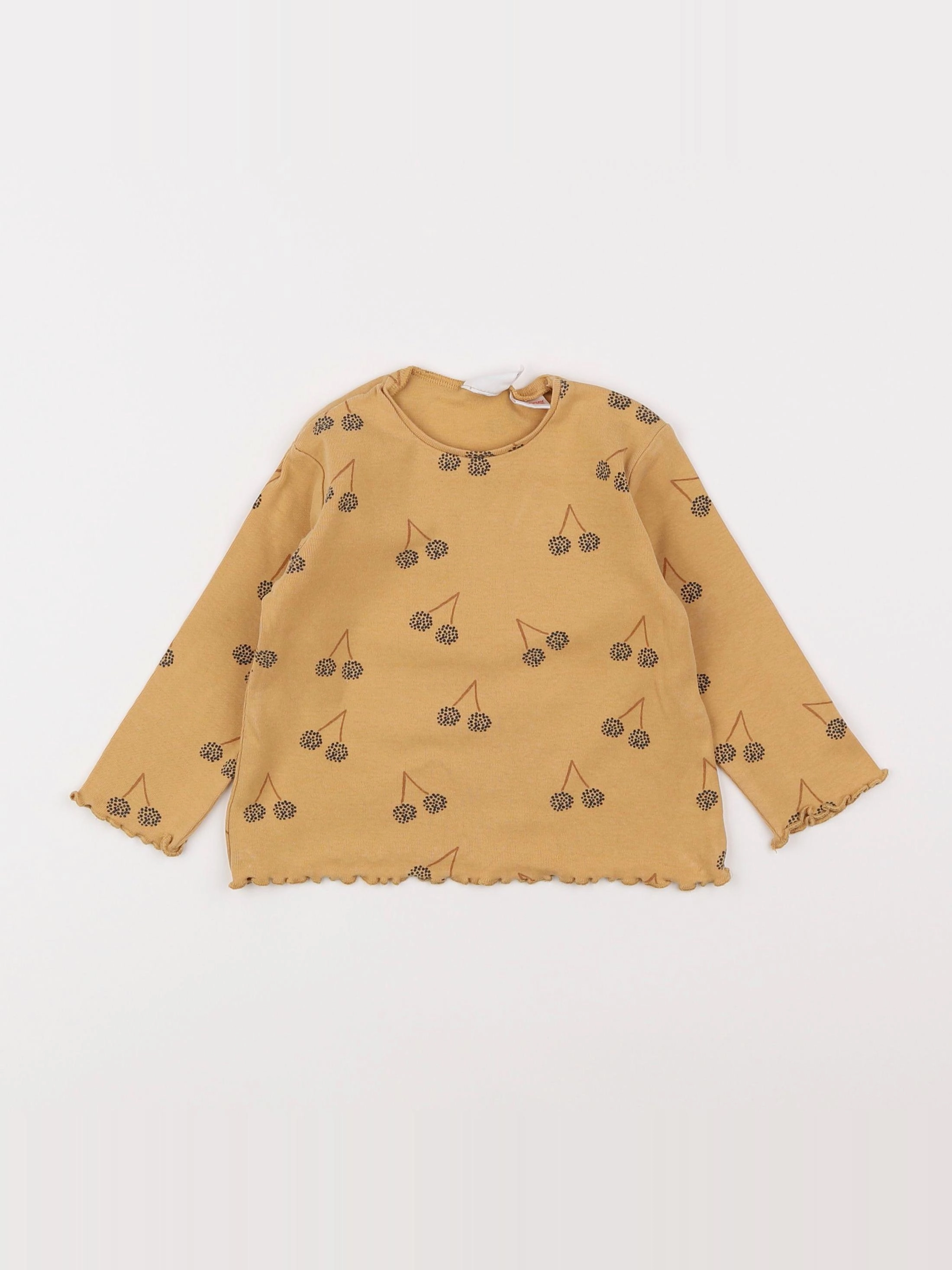 Zara - tee-shirt jaune - 6/9 mois