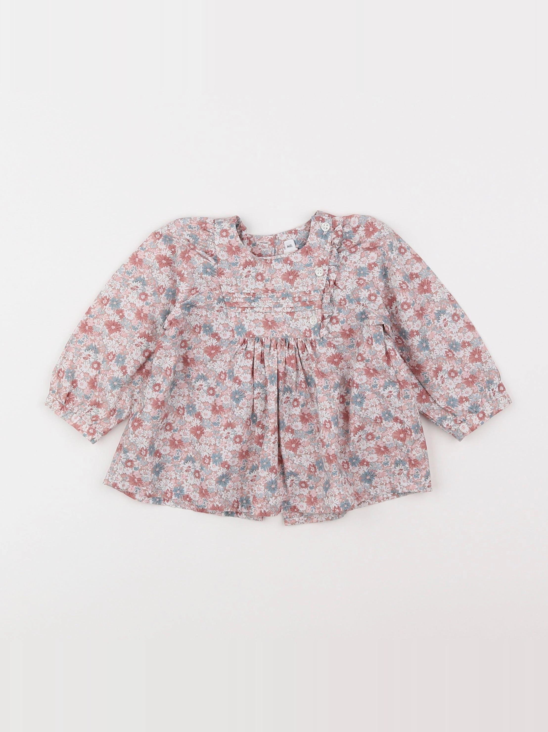 Bonton - blouse rose - 12 mois