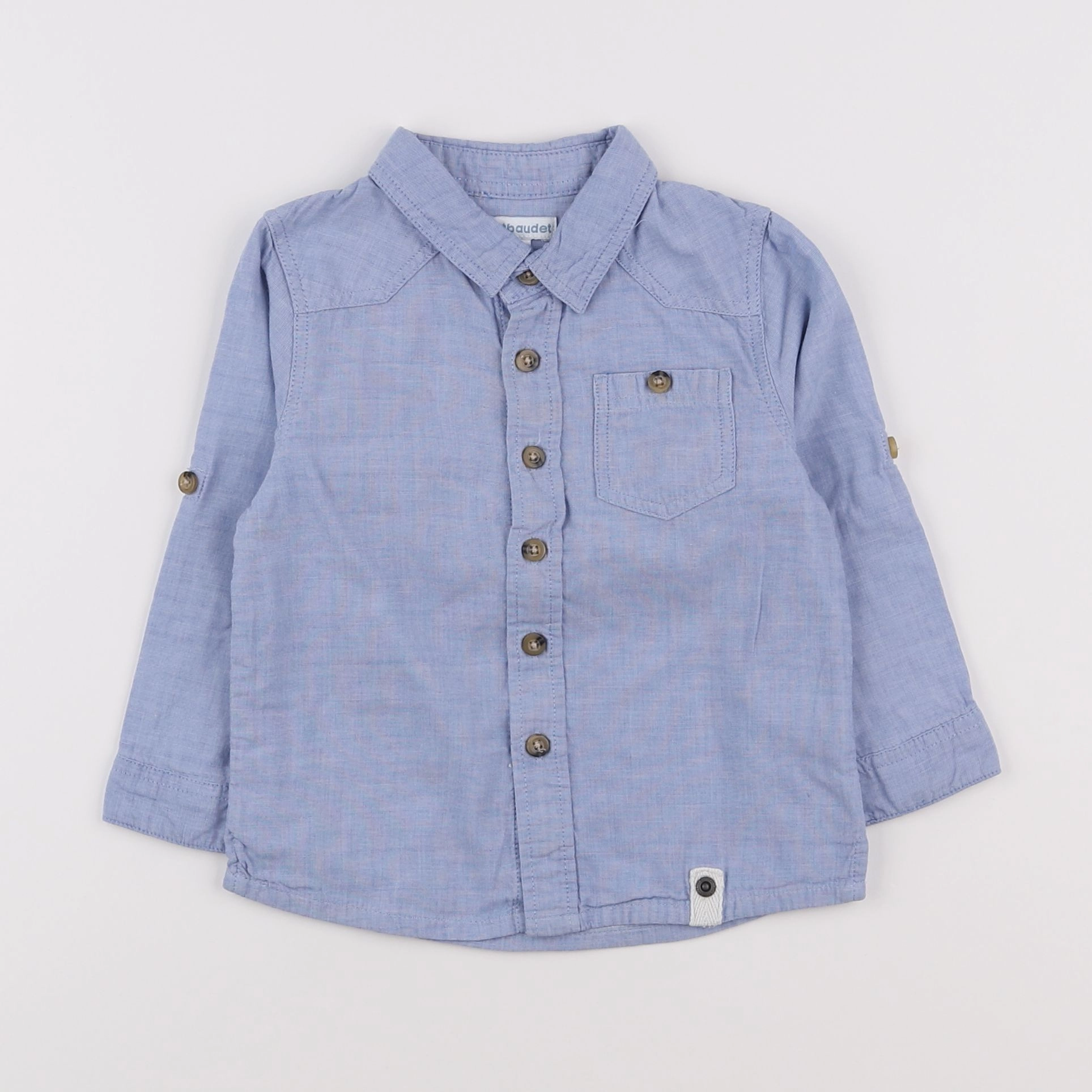 Vertbaudet - chemise bleu - 18 mois