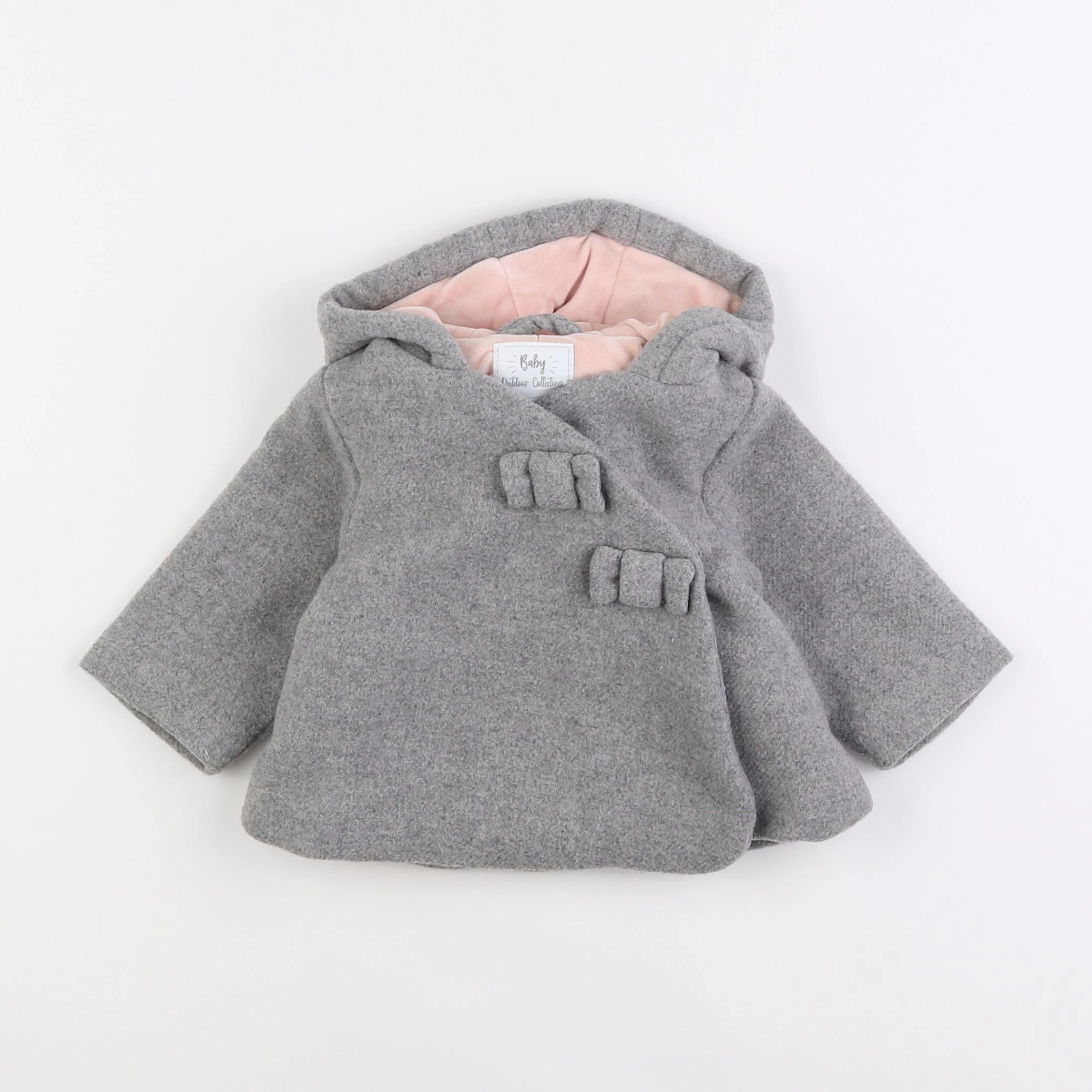 Vertbaudet - manteau gris - 3 mois