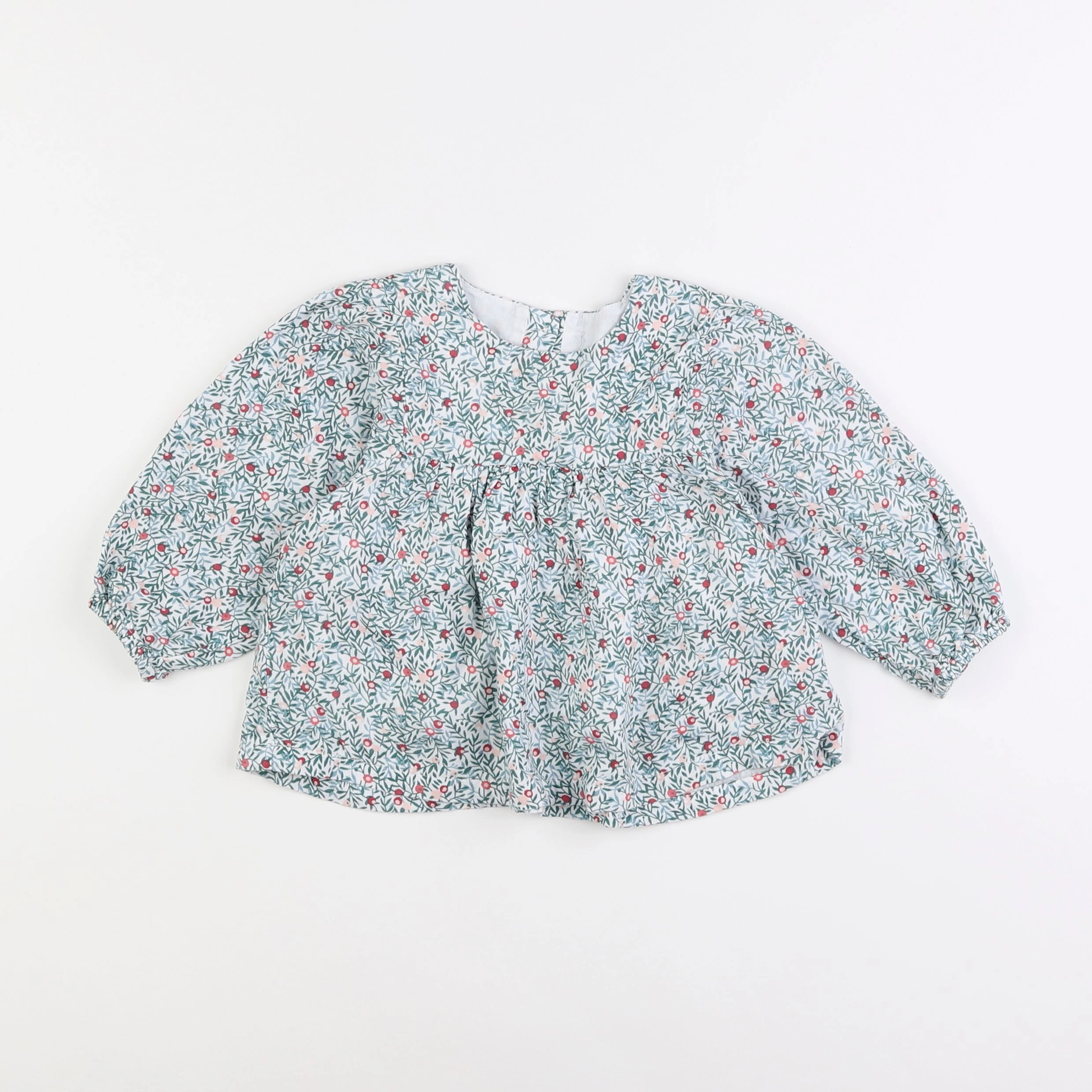 Vertbaudet - blouse vert - 12/18 mois