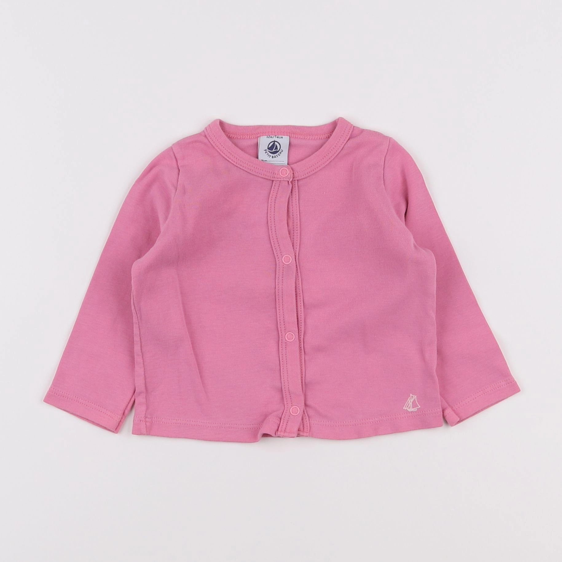 Petit Bateau - sweat rose - 12 mois