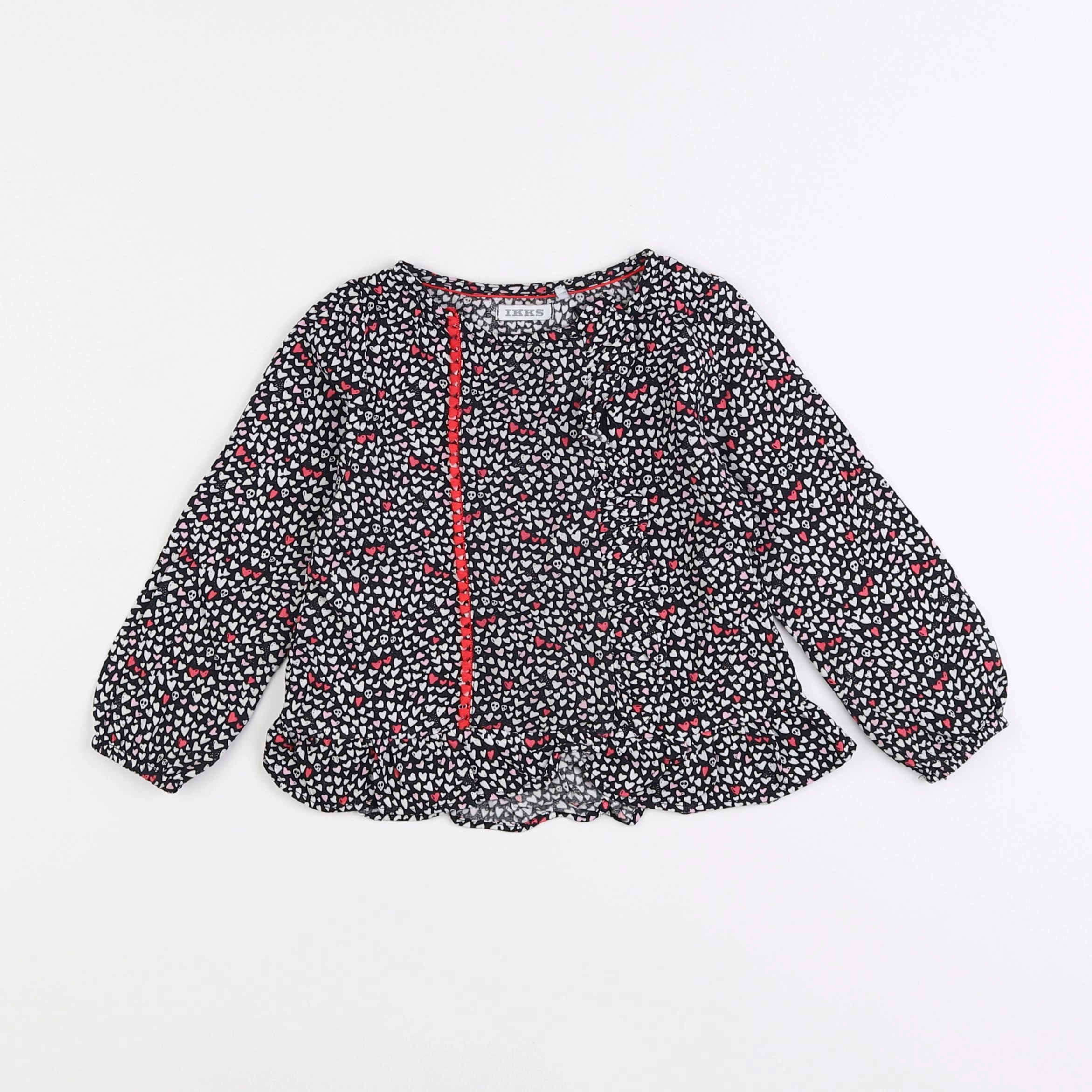 IKKS - blouse noir - 2 ans