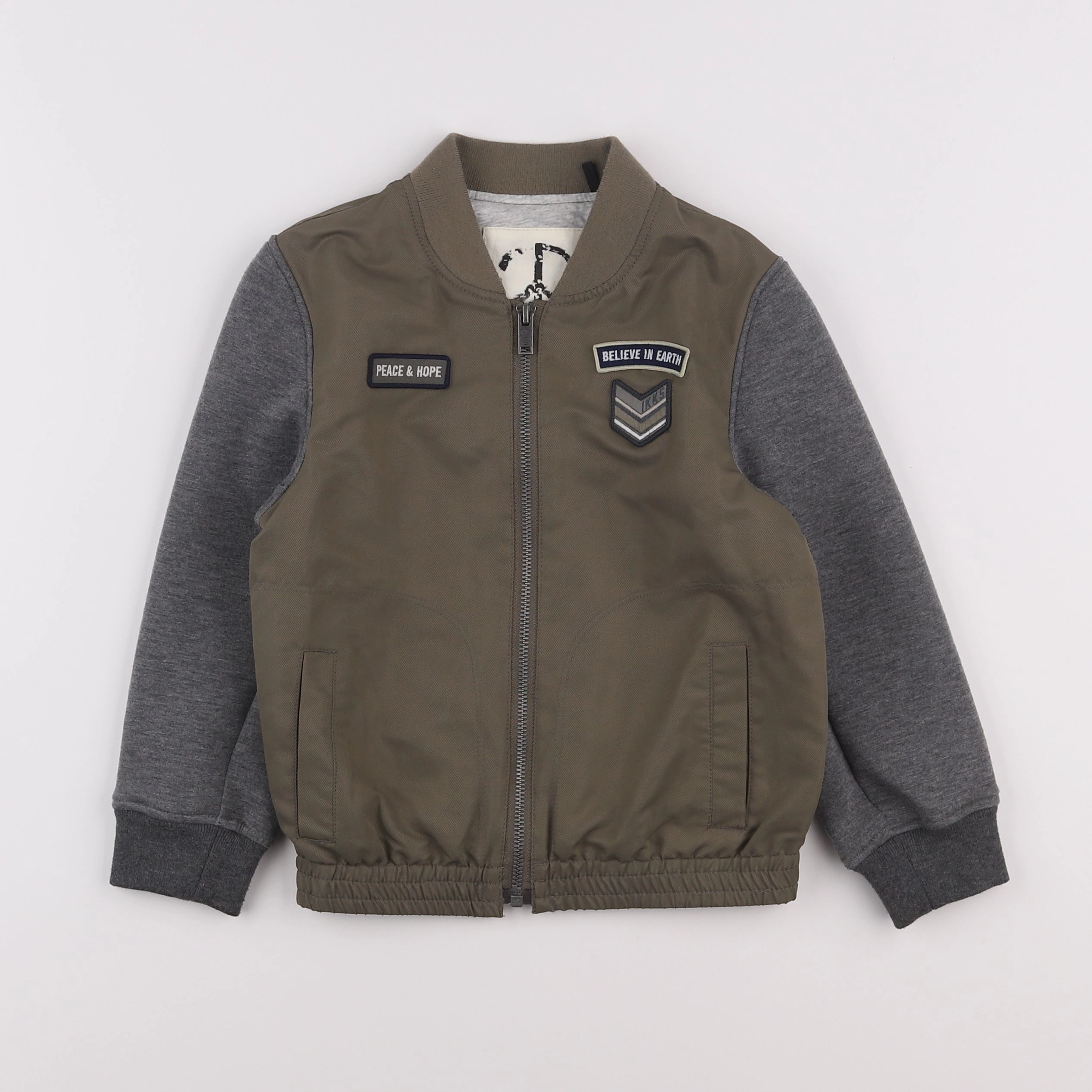 IKKS - veste gris, vert - 5 ans