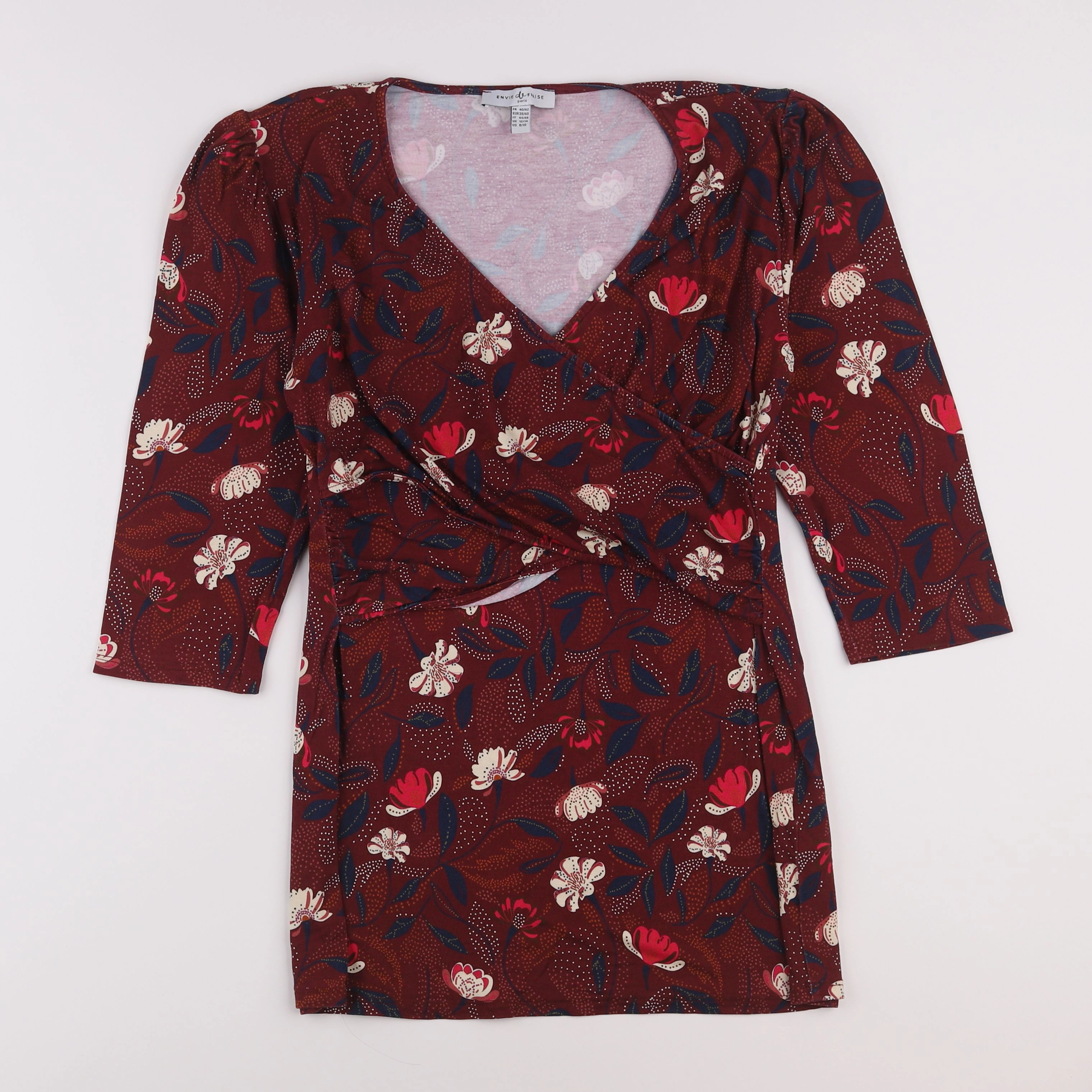 Envie de fraise - blouse grossesse rouge - 40 à 42