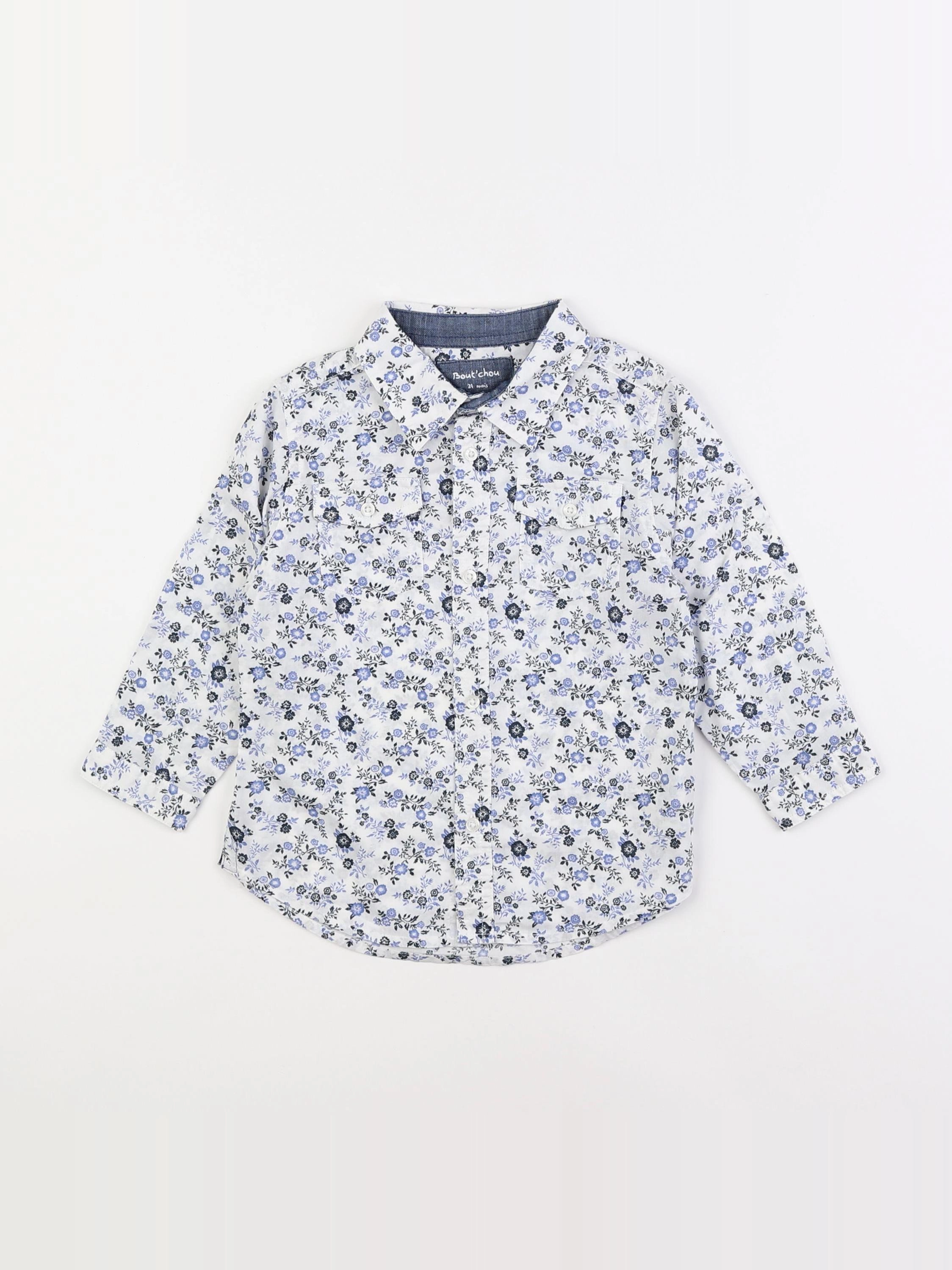 Boutchou - chemise bleu - 2 ans