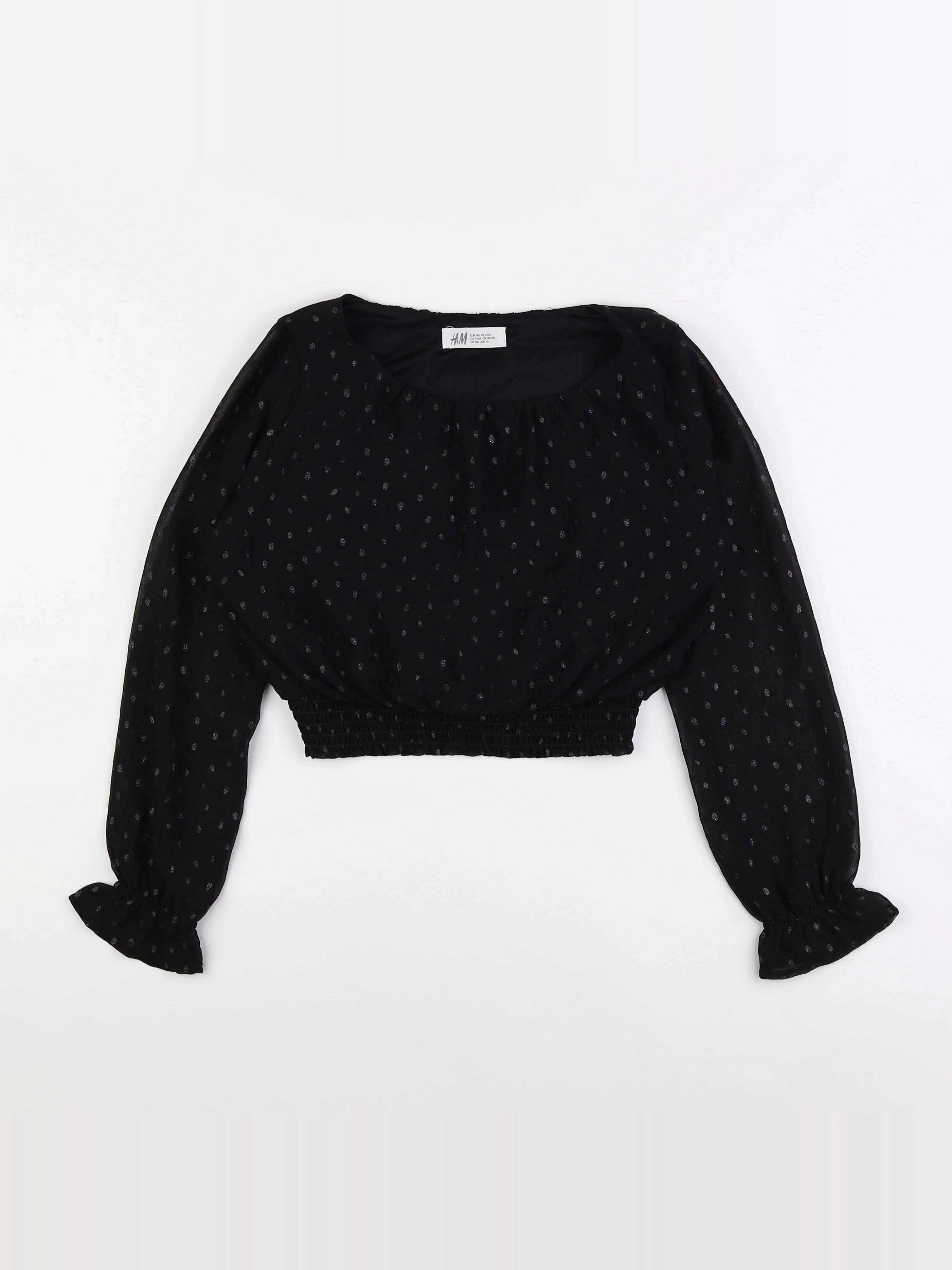 H&M - blouse noir - 9/10 ans