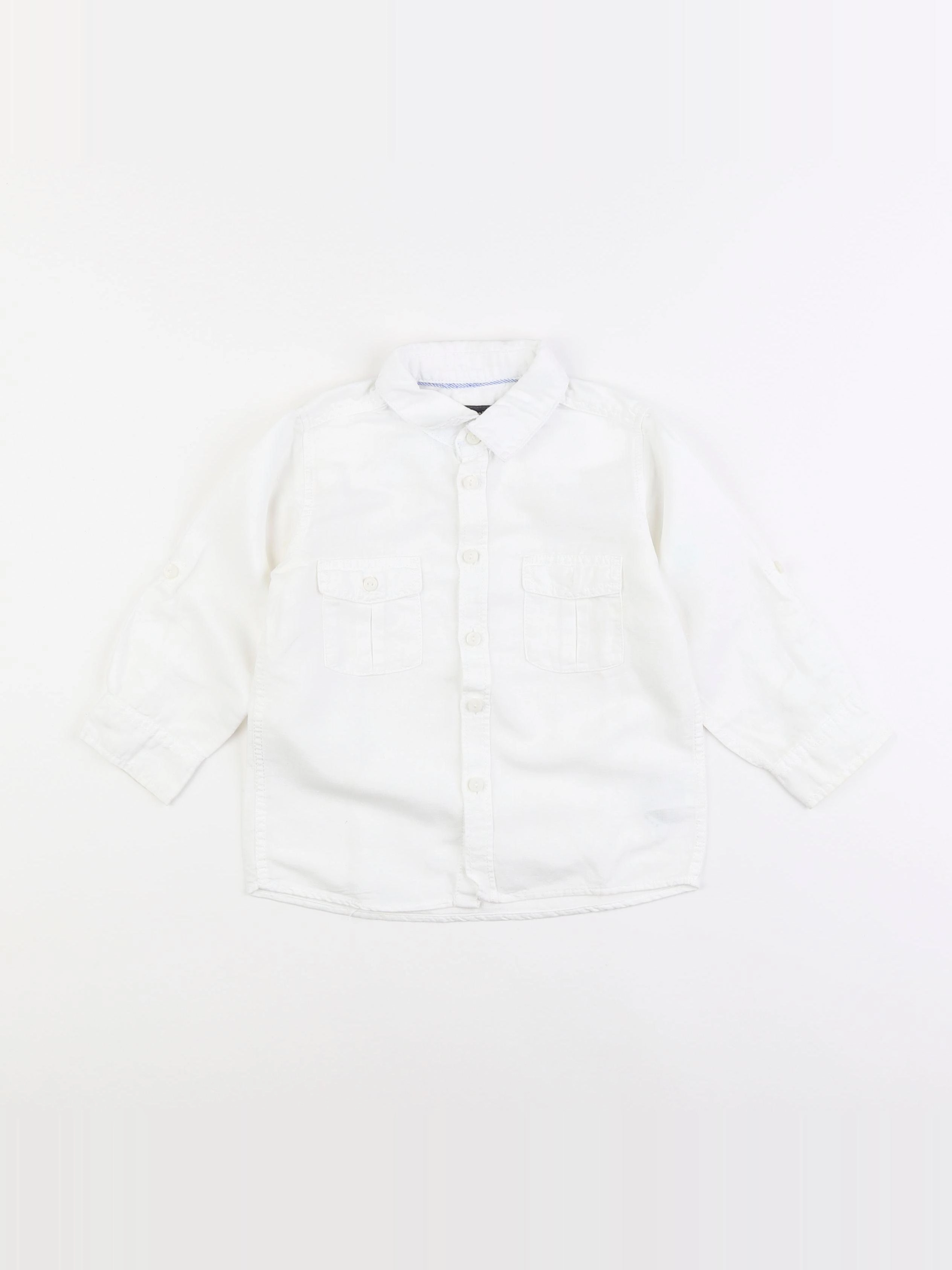 H&M - chemise blanc - 12/18 mois