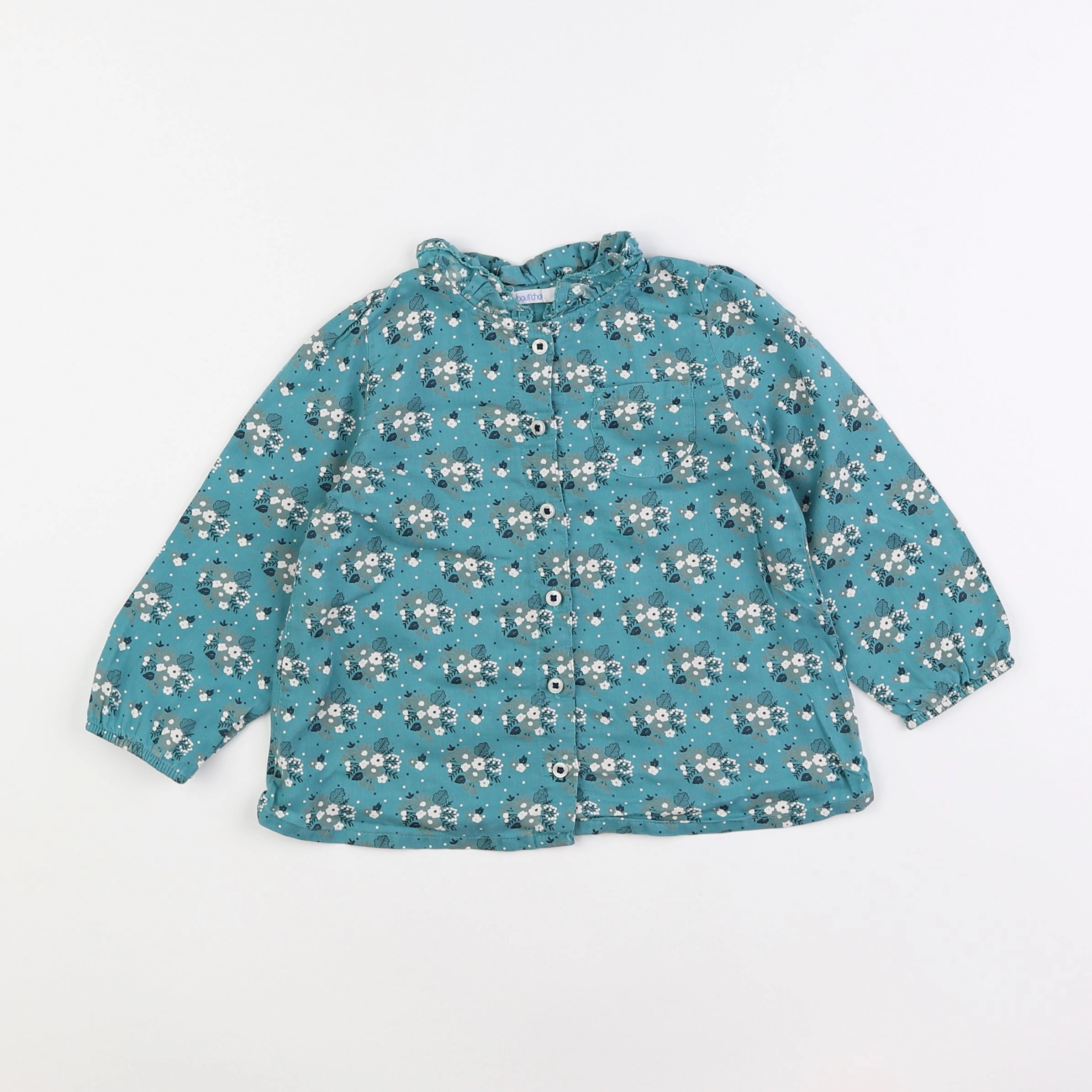 Boutchou - blouse bleu - 2 ans