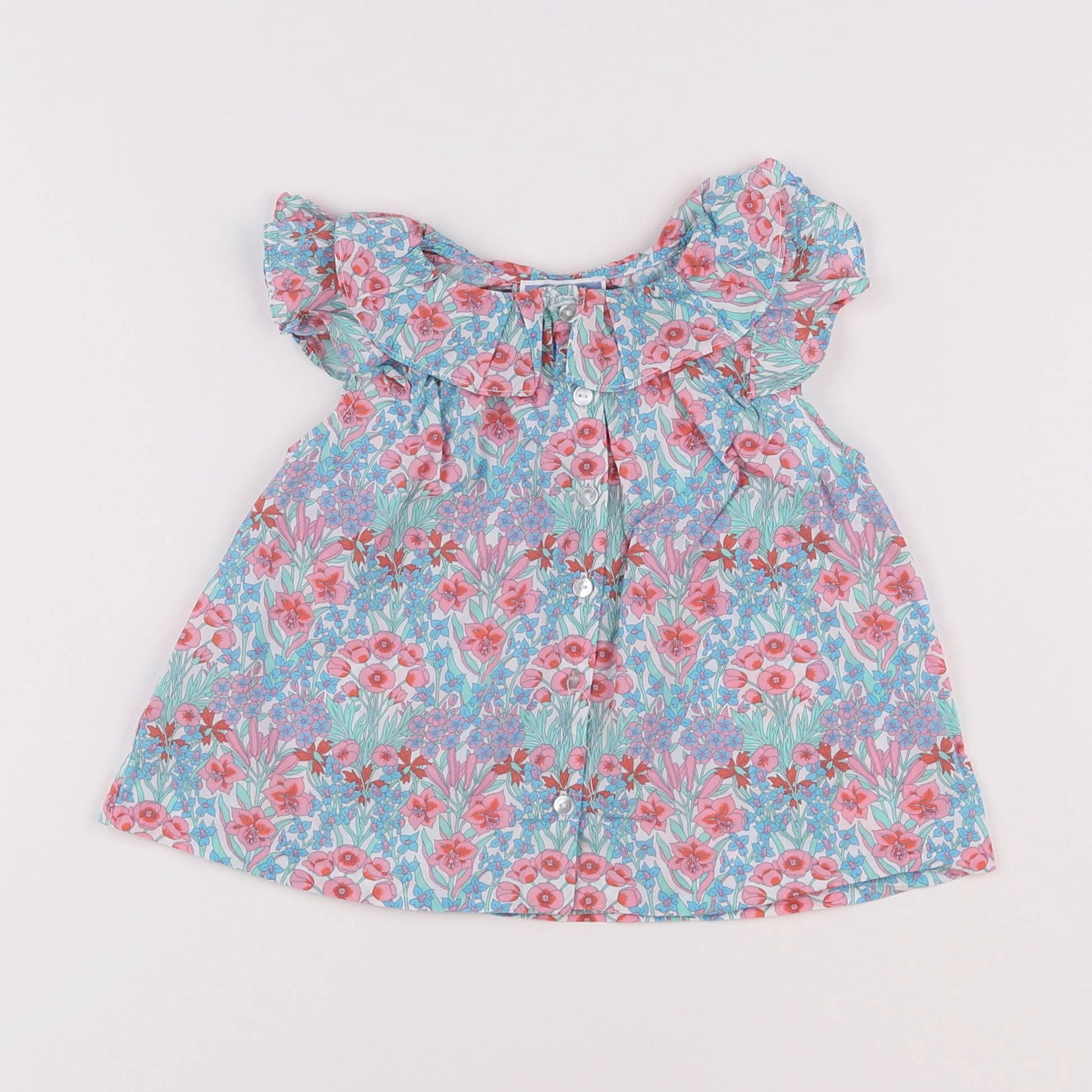 Jacadi - blouse liberty bleu - 2 ans