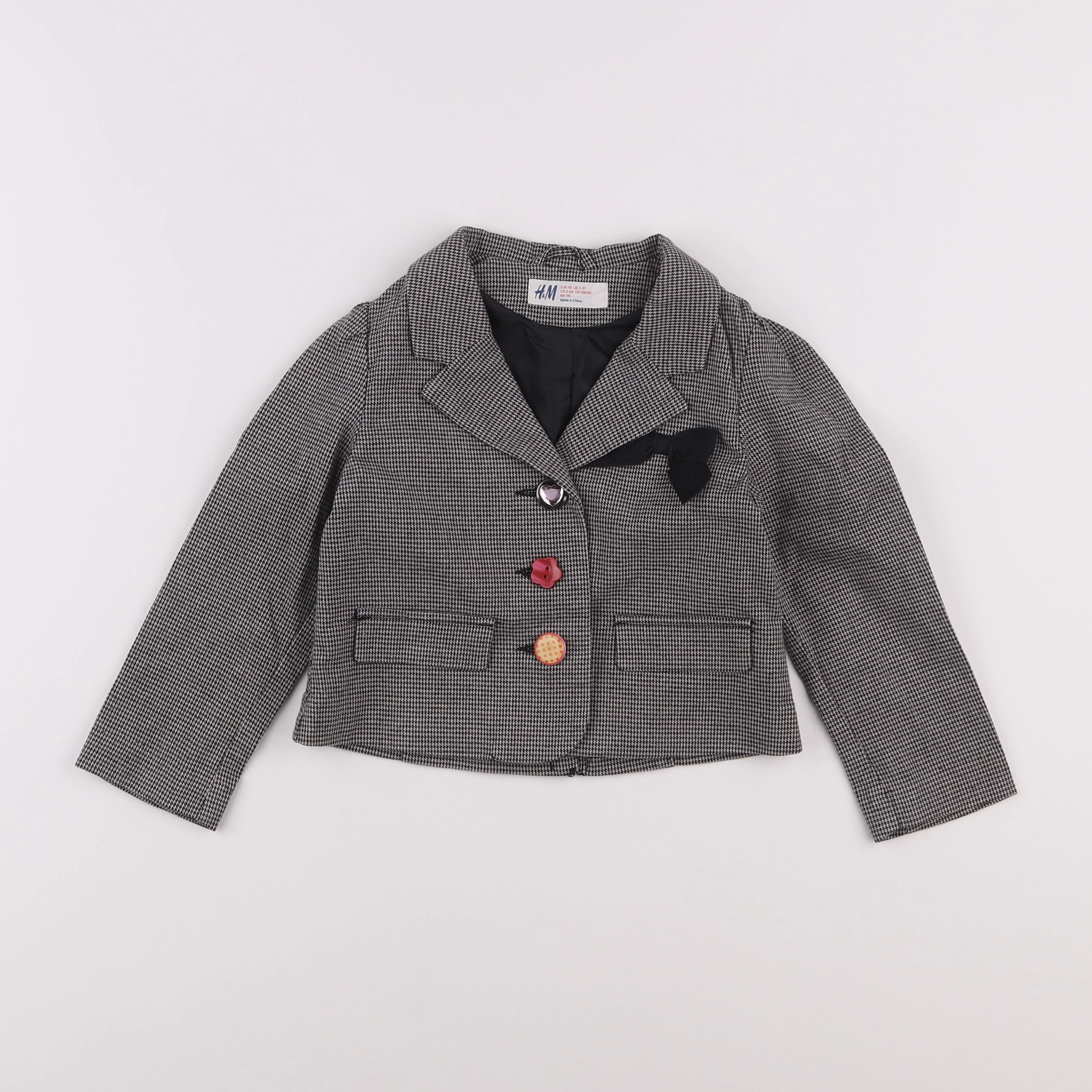 H&M - veste gris - 2/3 ans