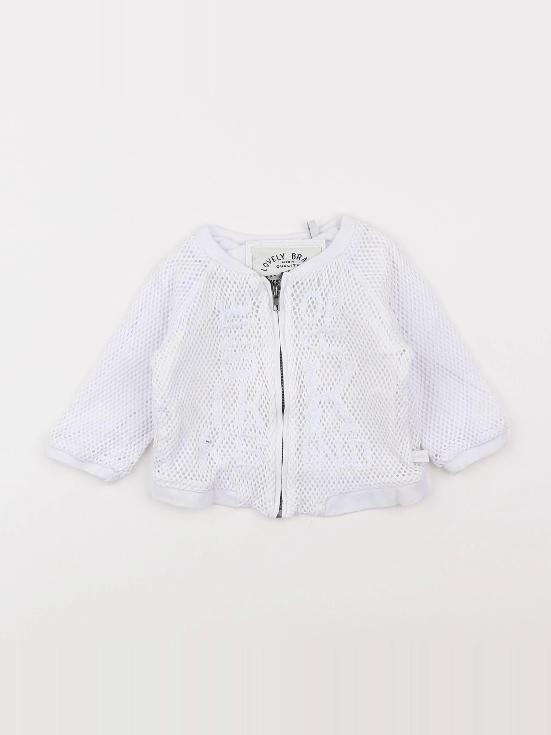 IKKS - veste doublé blanc - 6 mois