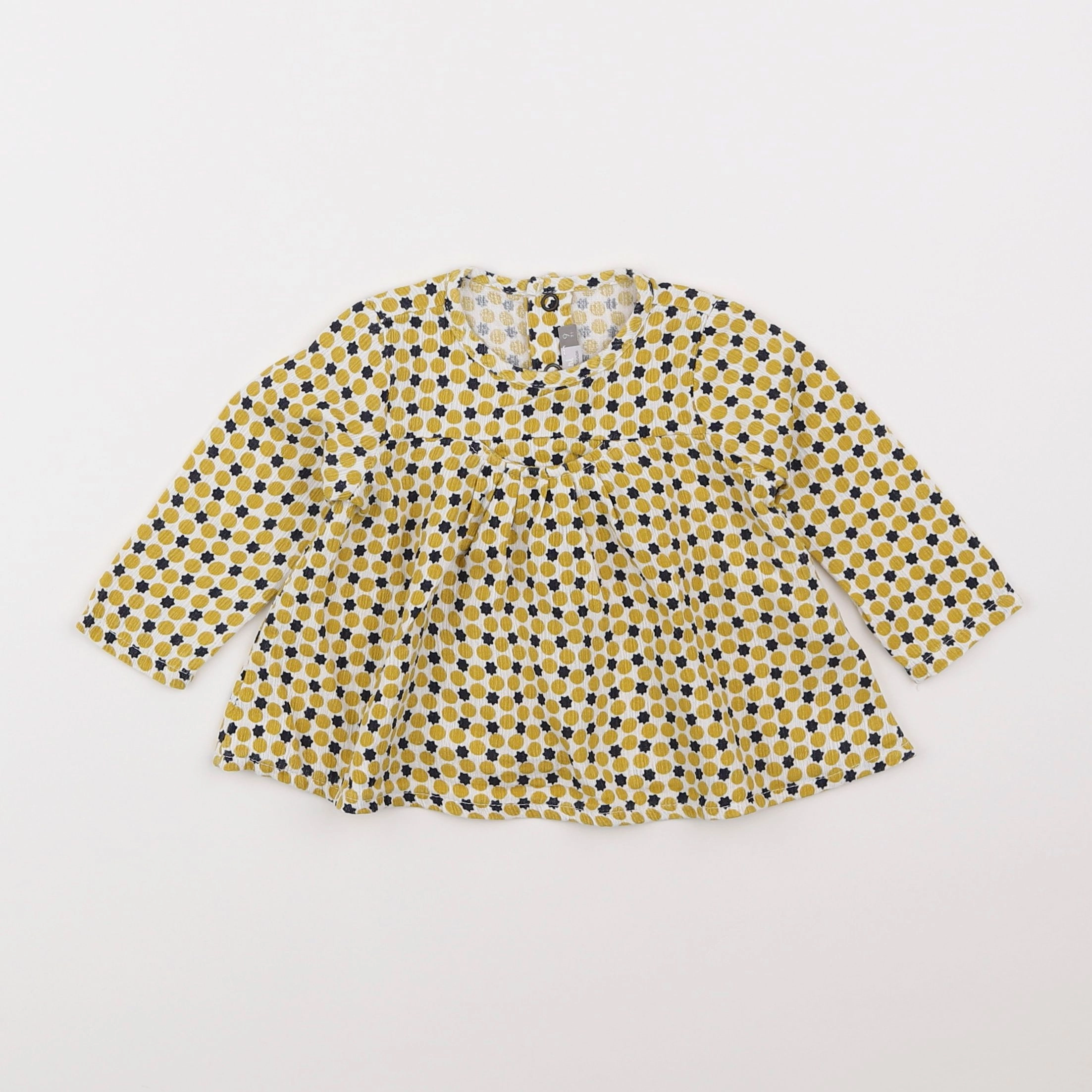 Catimini - blouse jaune - 9 mois