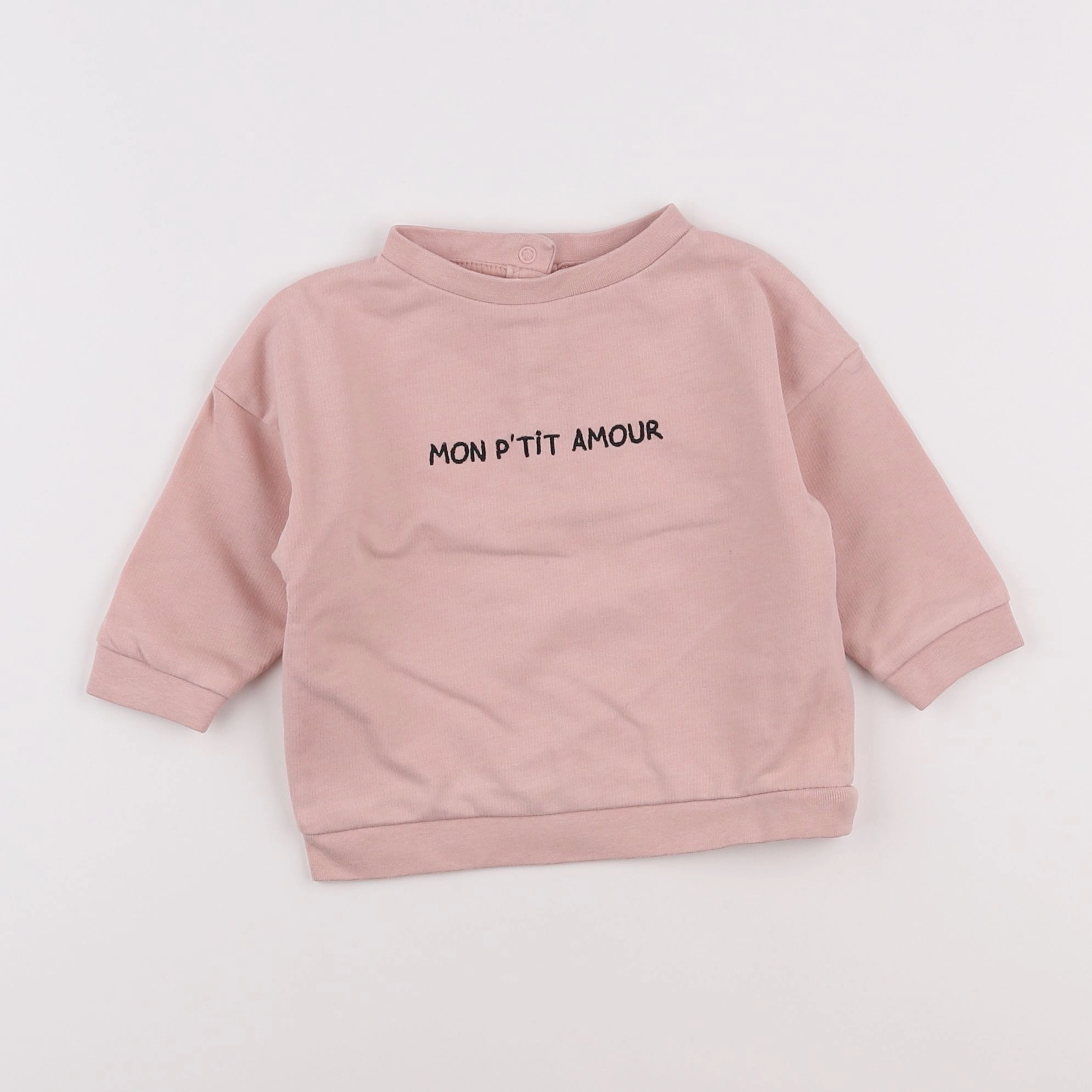 Vertbaudet - sweat rose - 6 mois