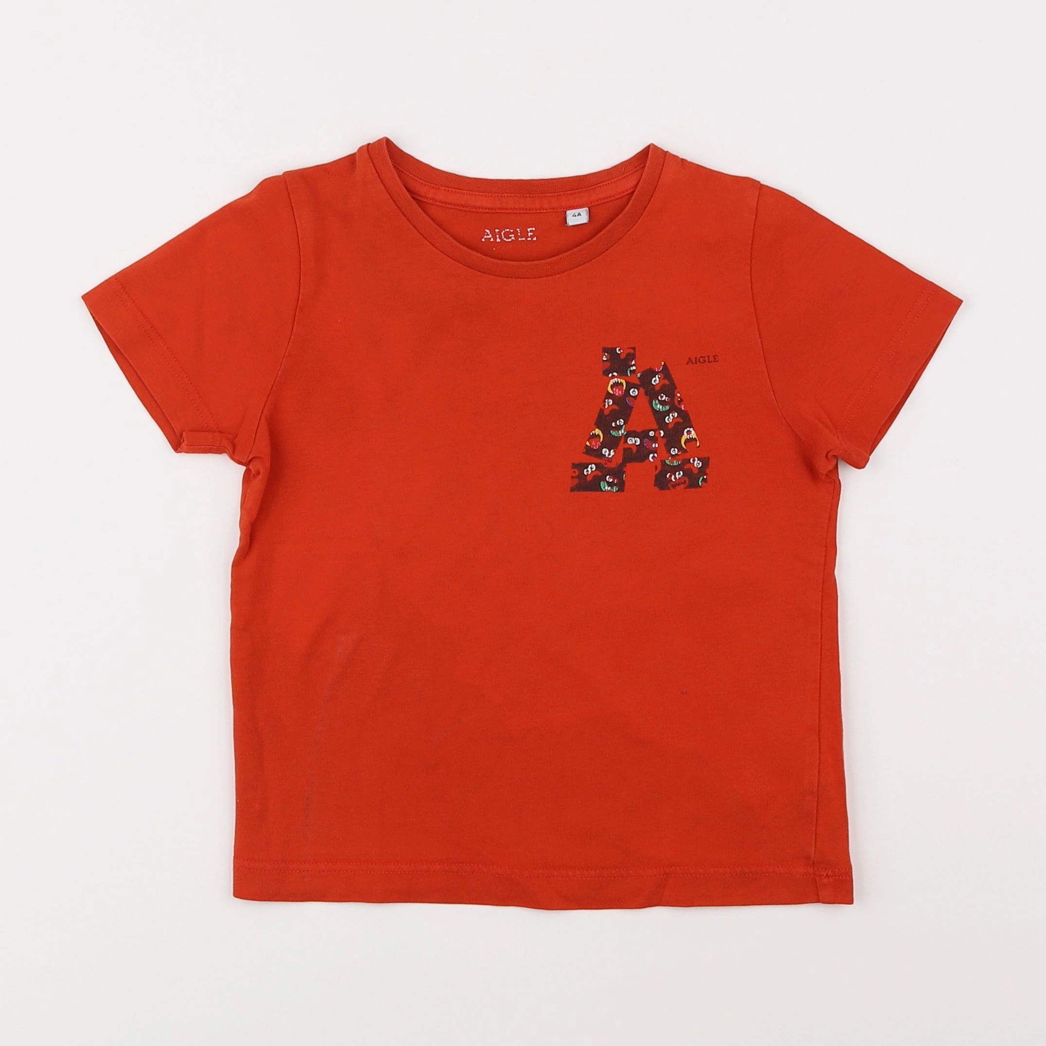 Aigle - tee-shirt orange - 4 ans