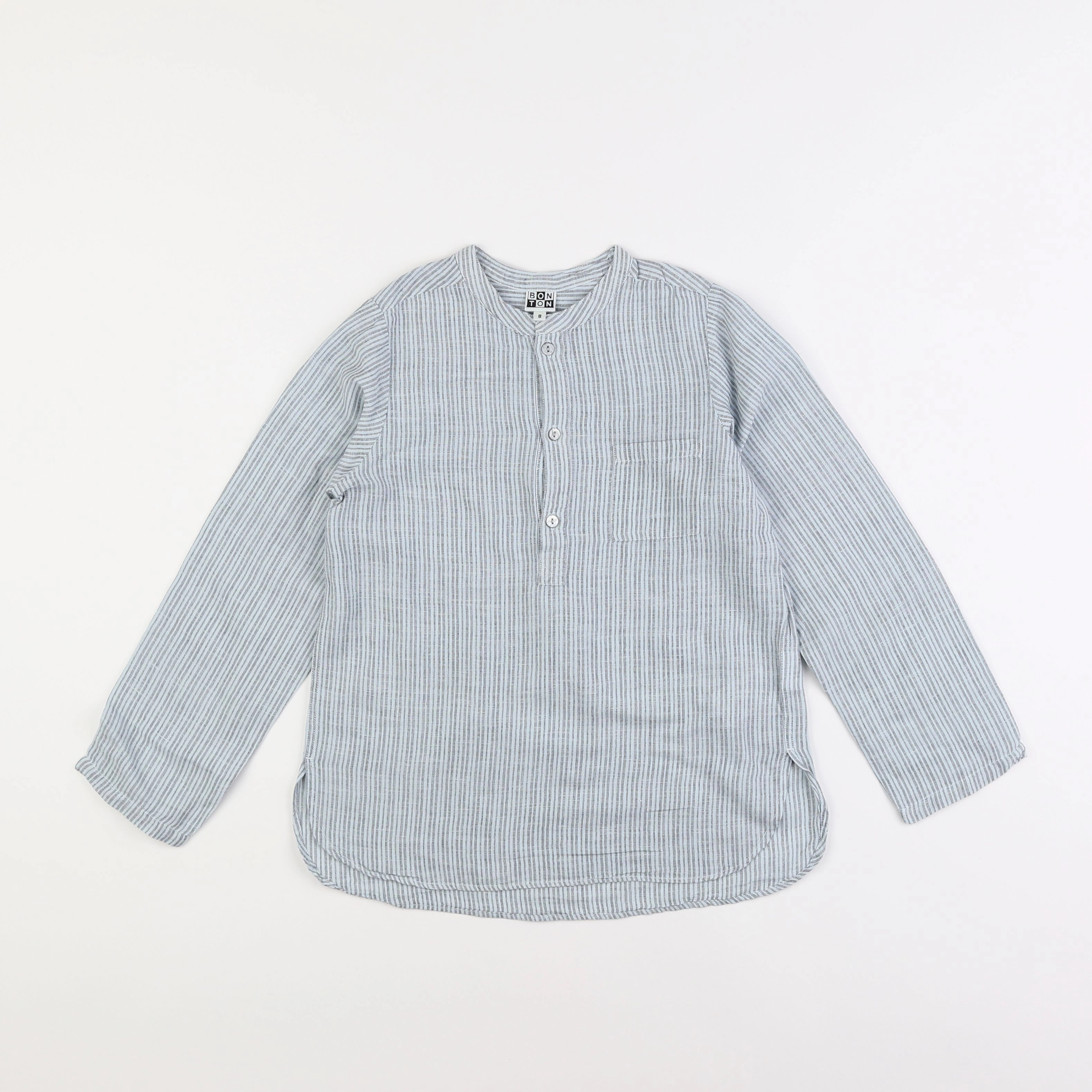 Bonton - chemise bleu - 8 ans