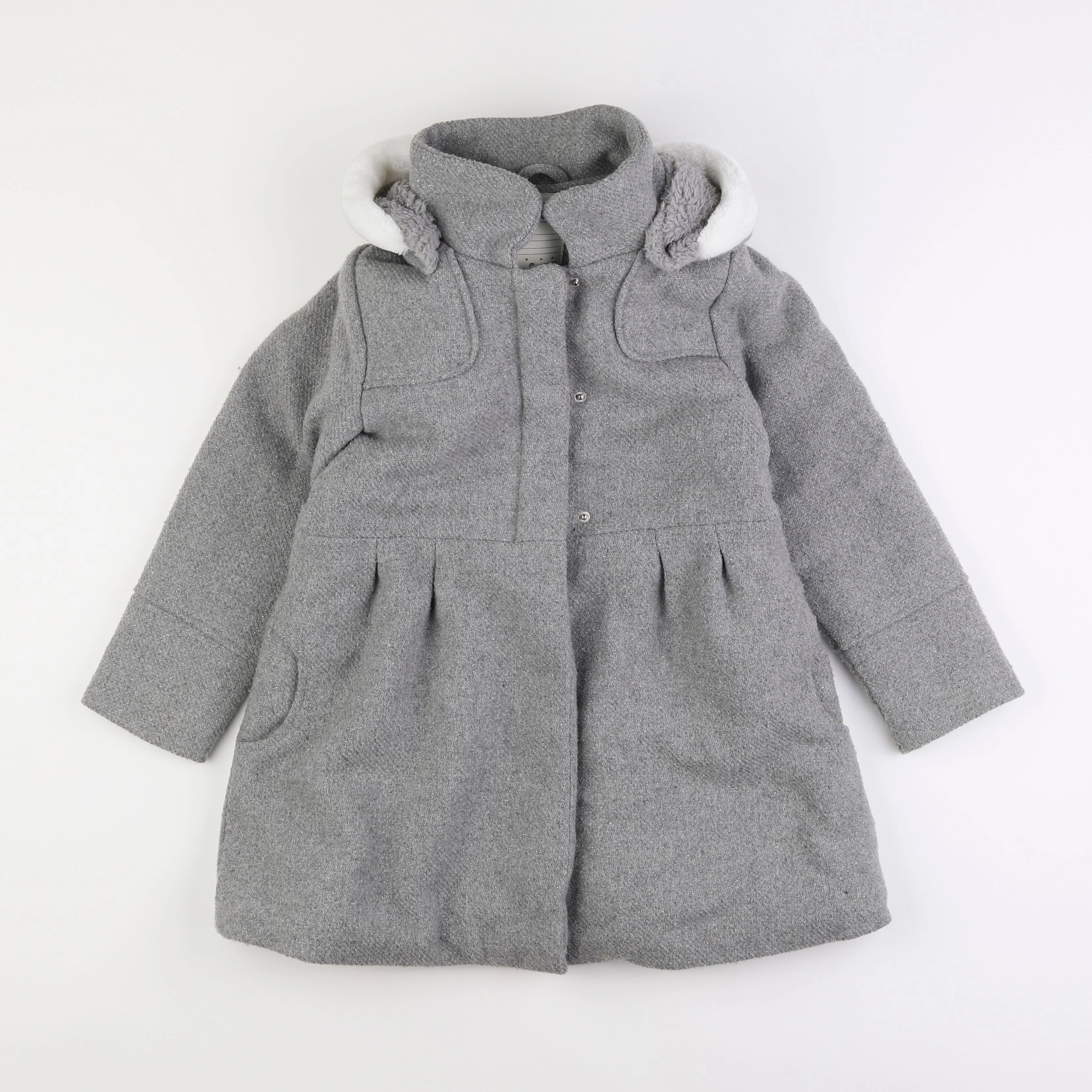 Vertbaudet - manteau gris - 9 ans