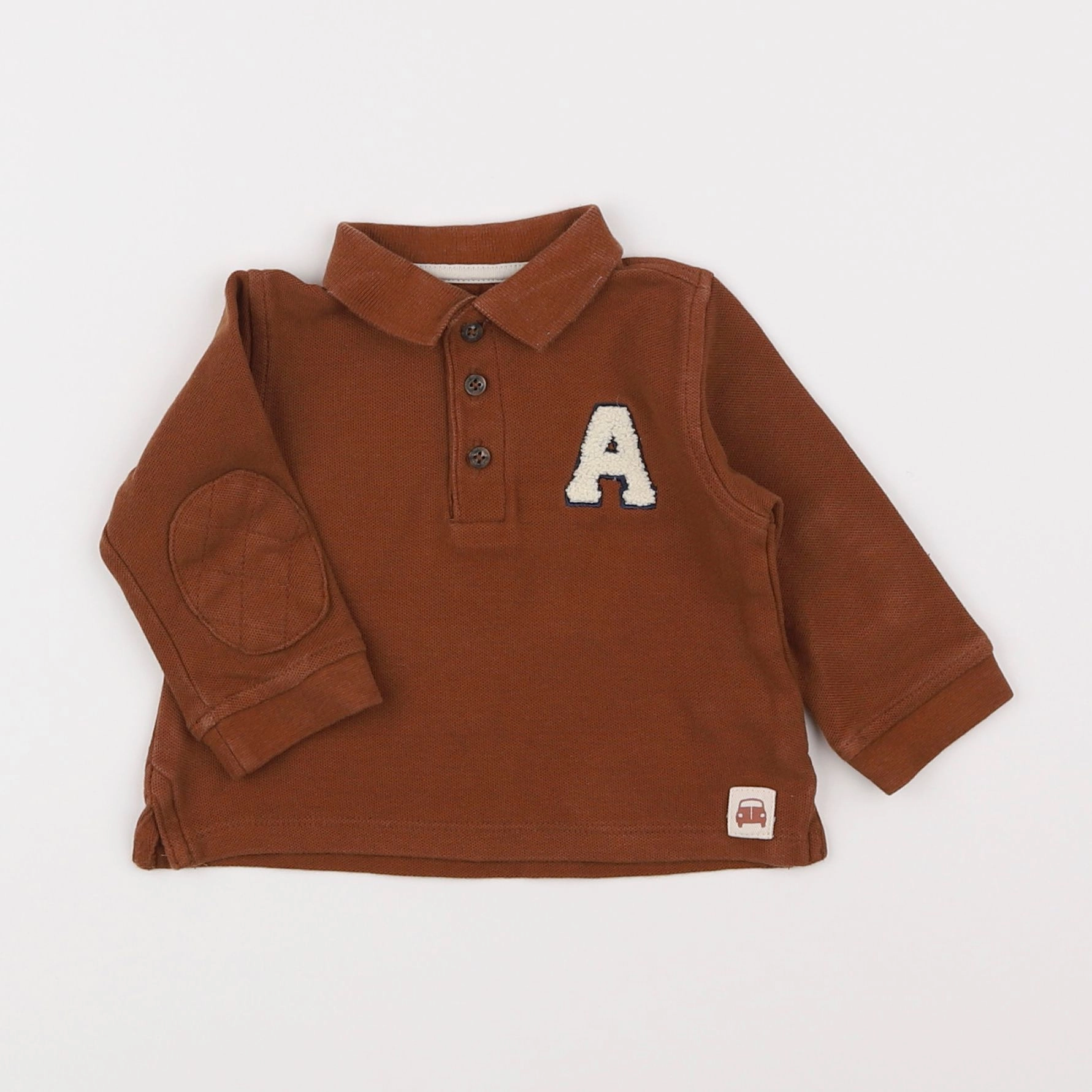 Vertbaudet - polo marron - 6 mois