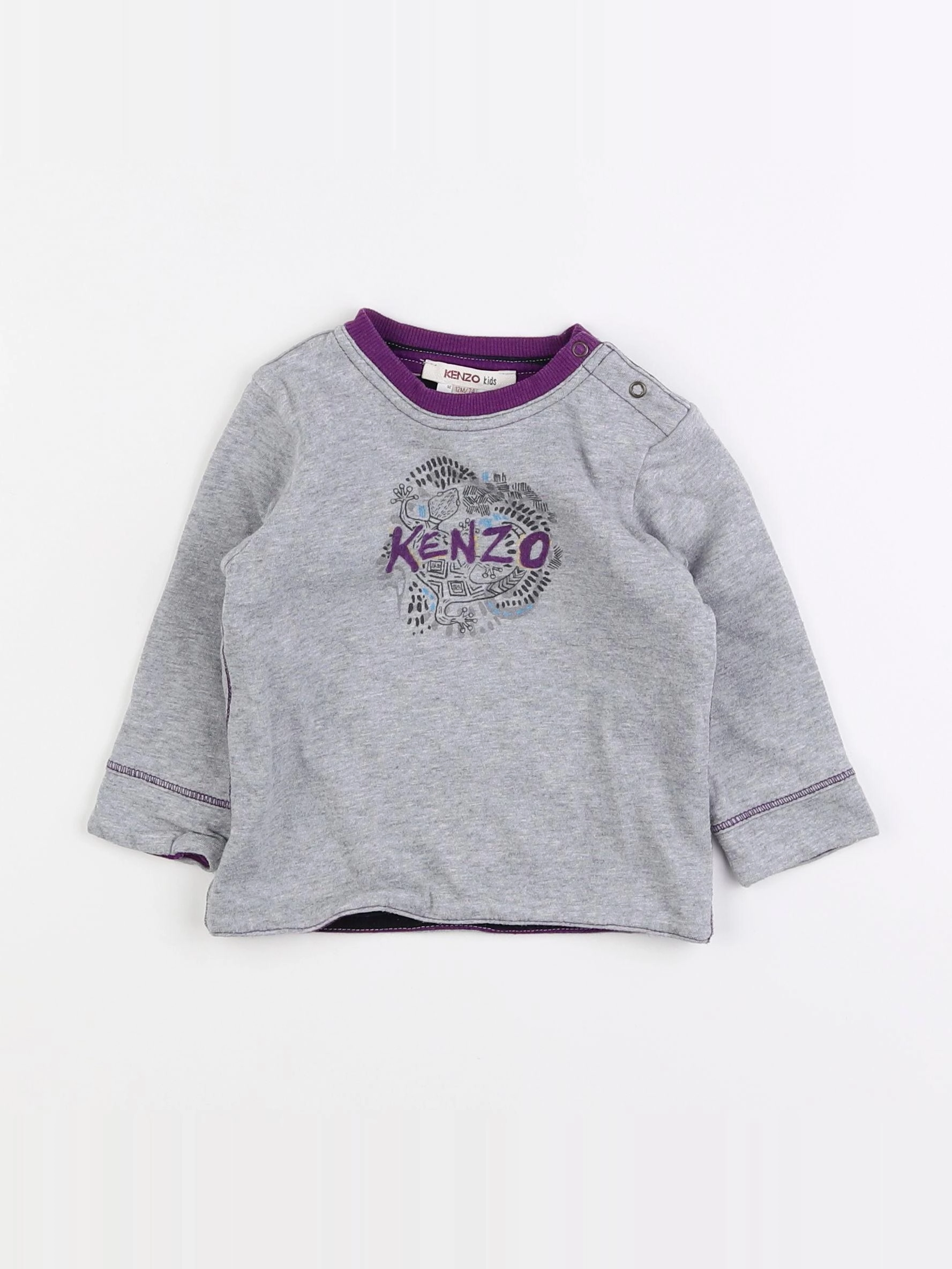 Kenzo - tee-shirt gris - 12 mois
