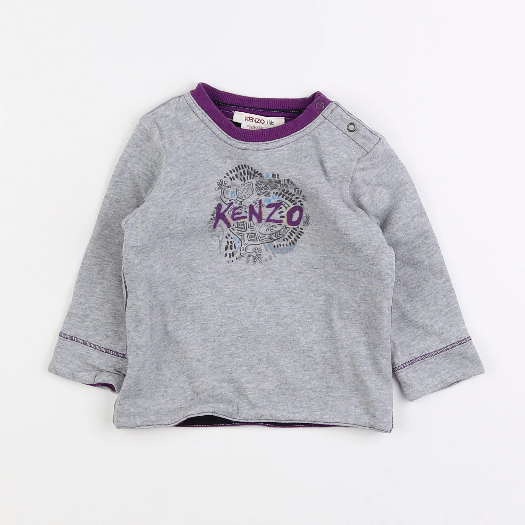 Kenzo - tee-shirt gris - 12 mois