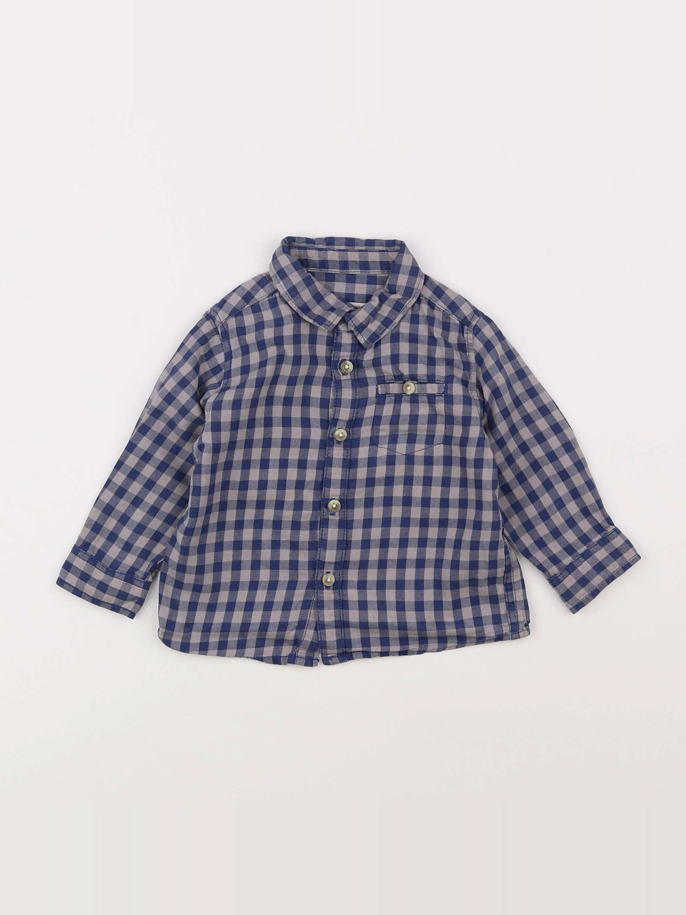 Zara - chemise bleu - 6/9 mois