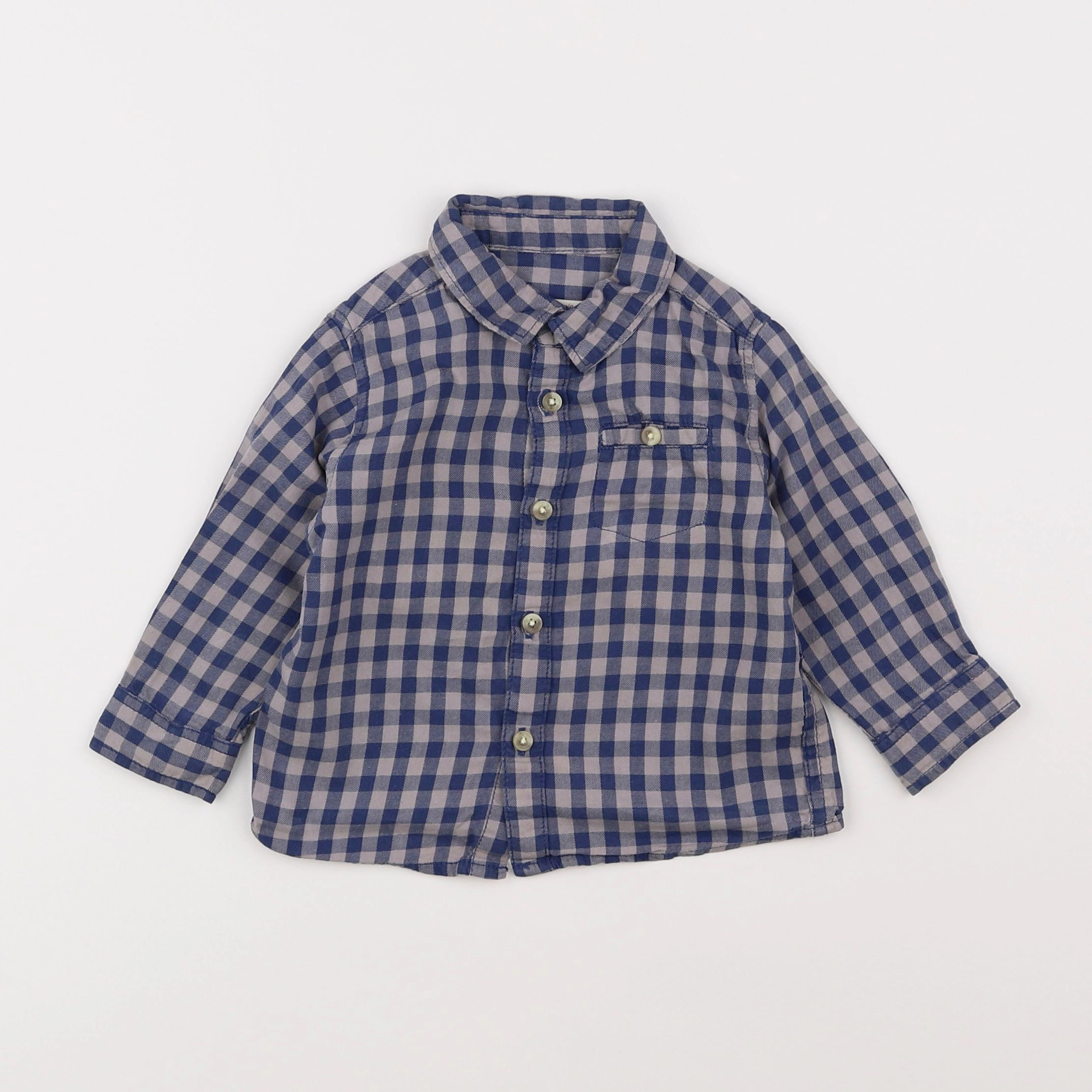 Zara - chemise bleu - 6/9 mois