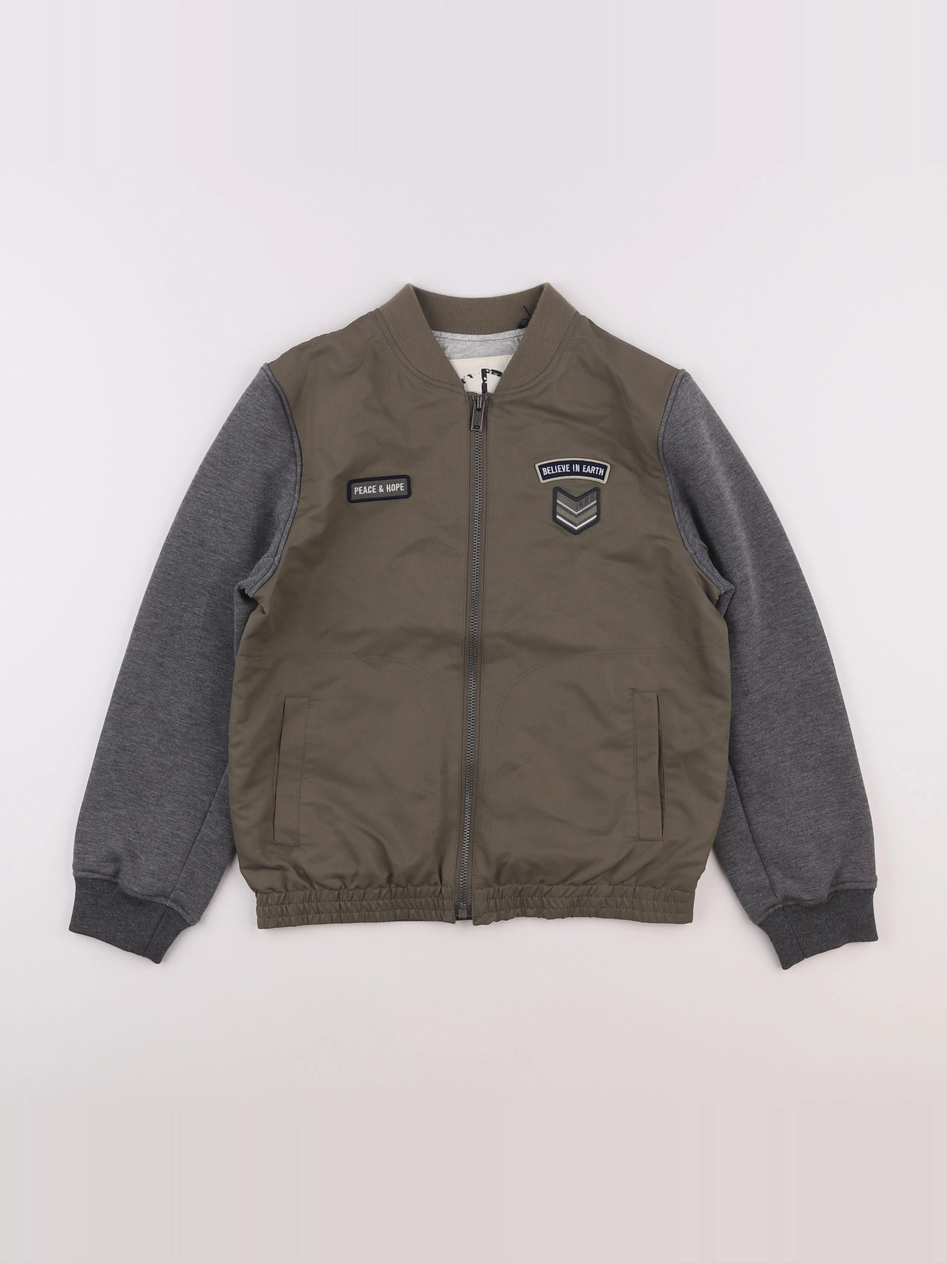IKKS - veste gris, vert - 10 ans