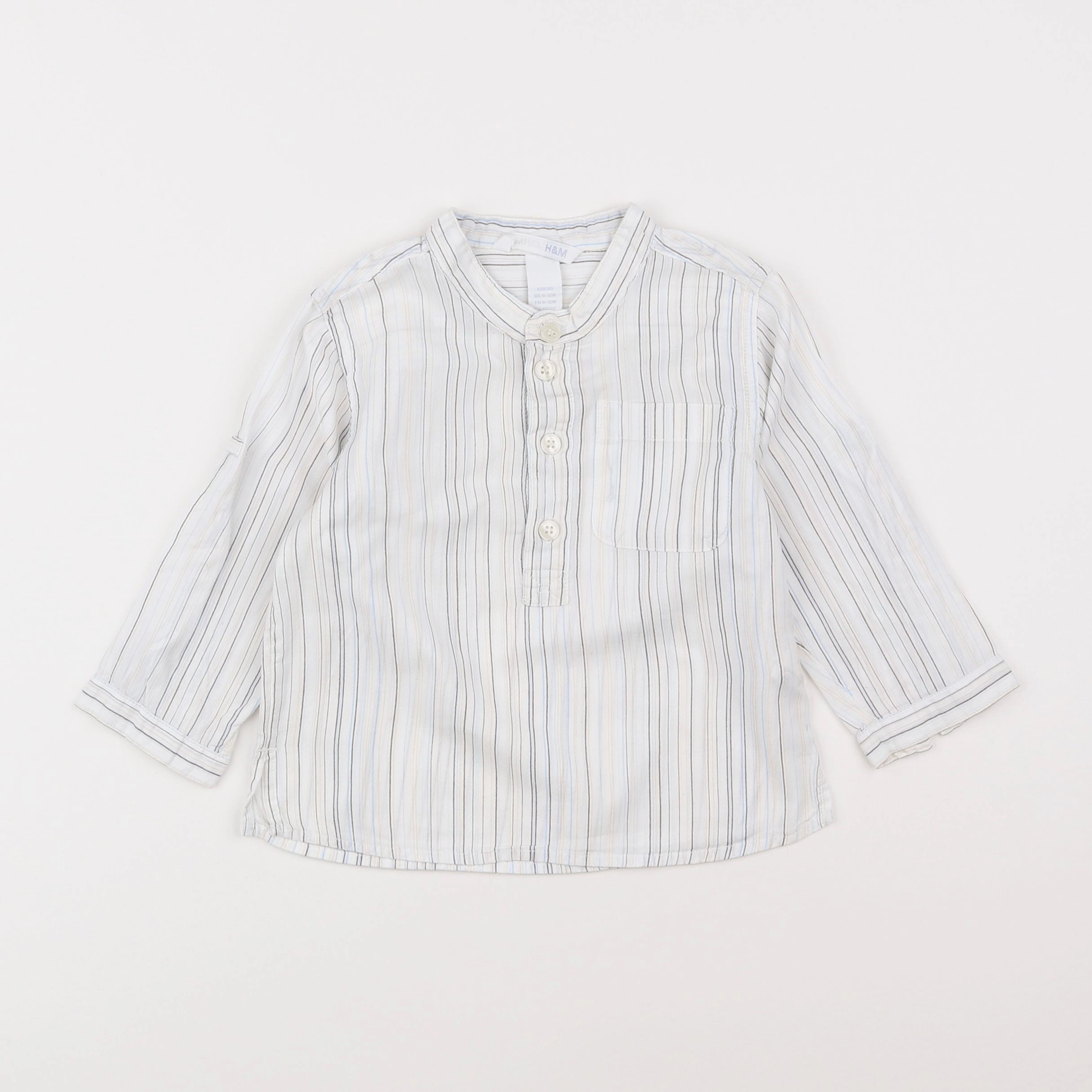 H&M - chemise bleu - 9/12 mois