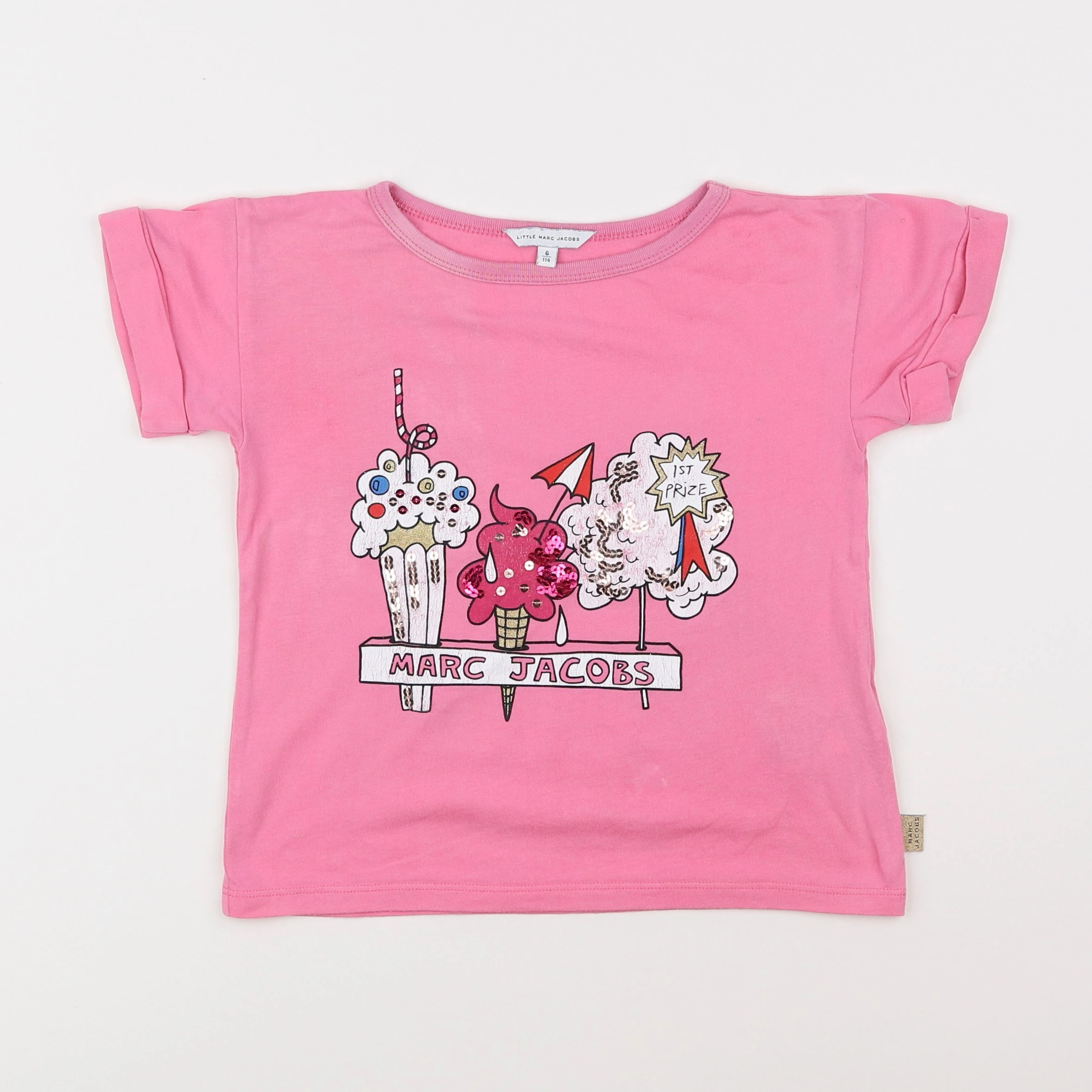 Little marc jacobs - tee-shirt rose - 6 ans