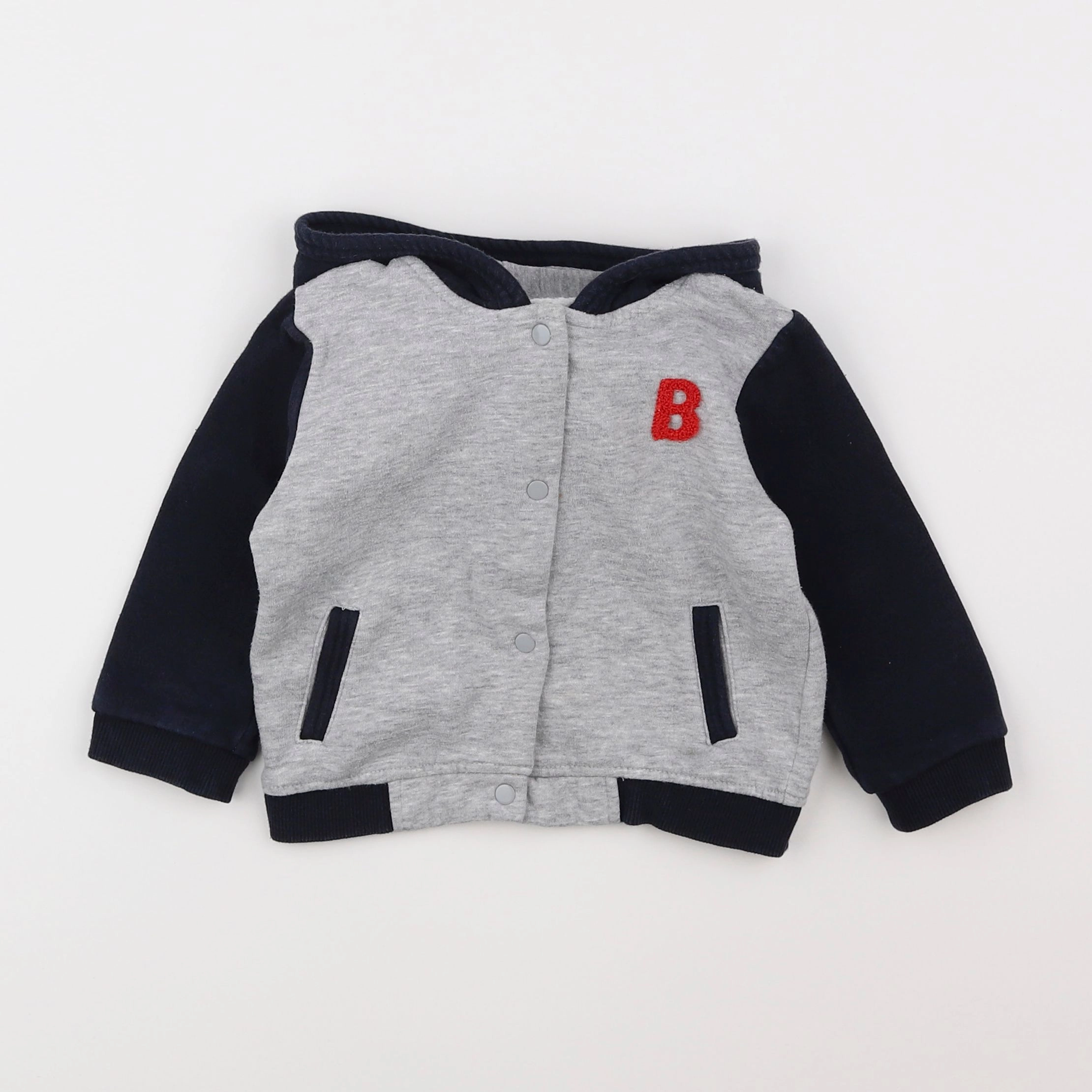 Boutchou - sweat gris, bleu - 18 mois