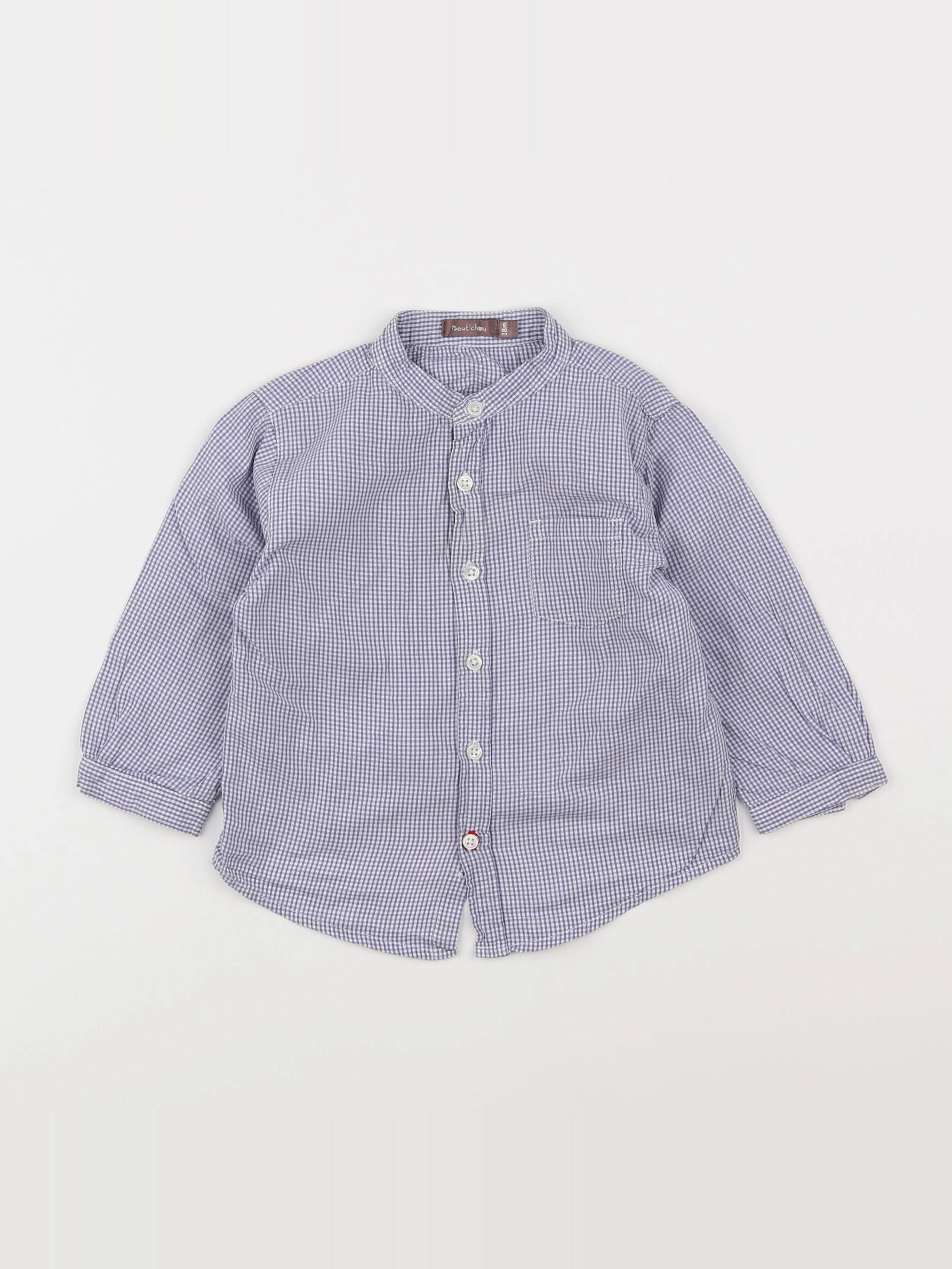 Boutchou - chemise bleu, blanc - 18 mois