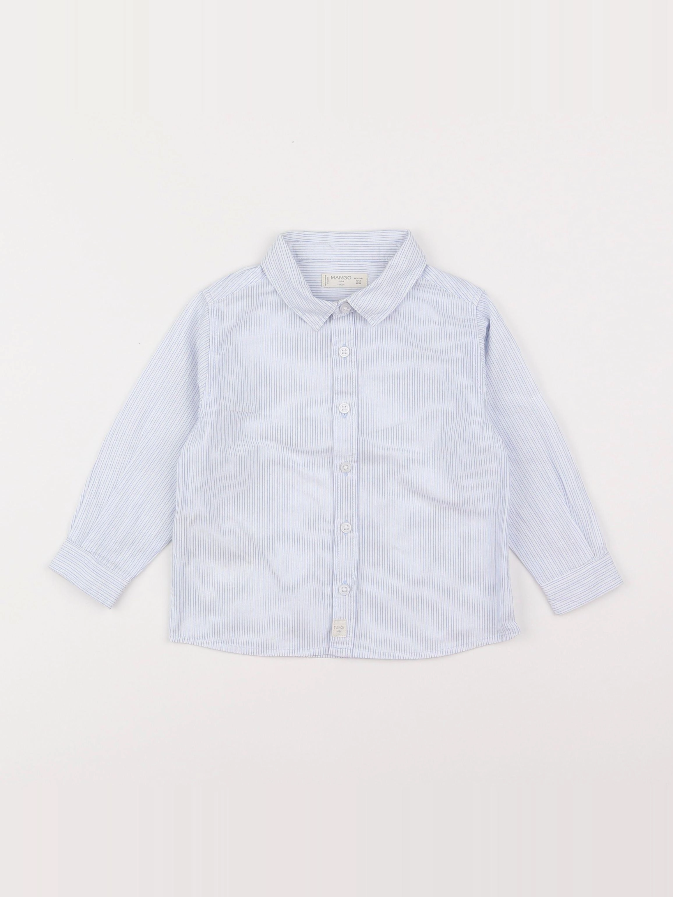 Mango - chemise bleu - 12/18 mois