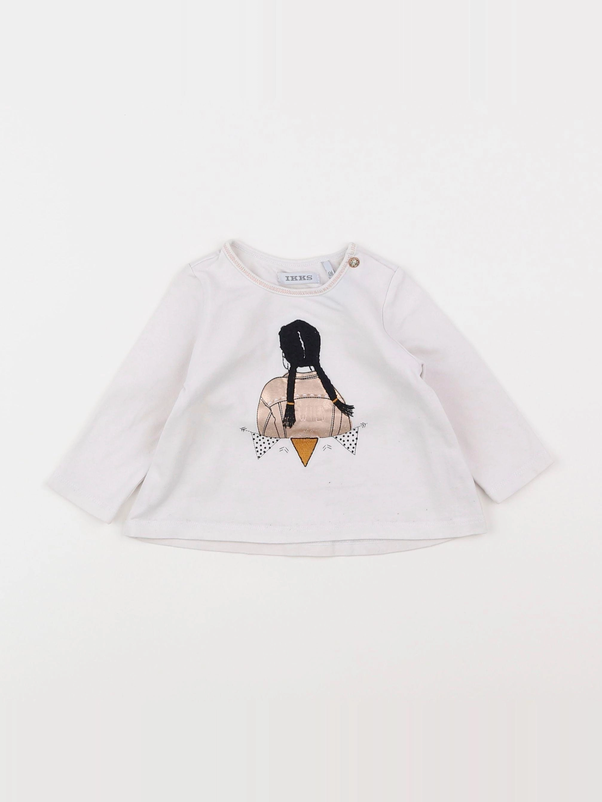 IKKS - tee-shirt blanc - 6 mois